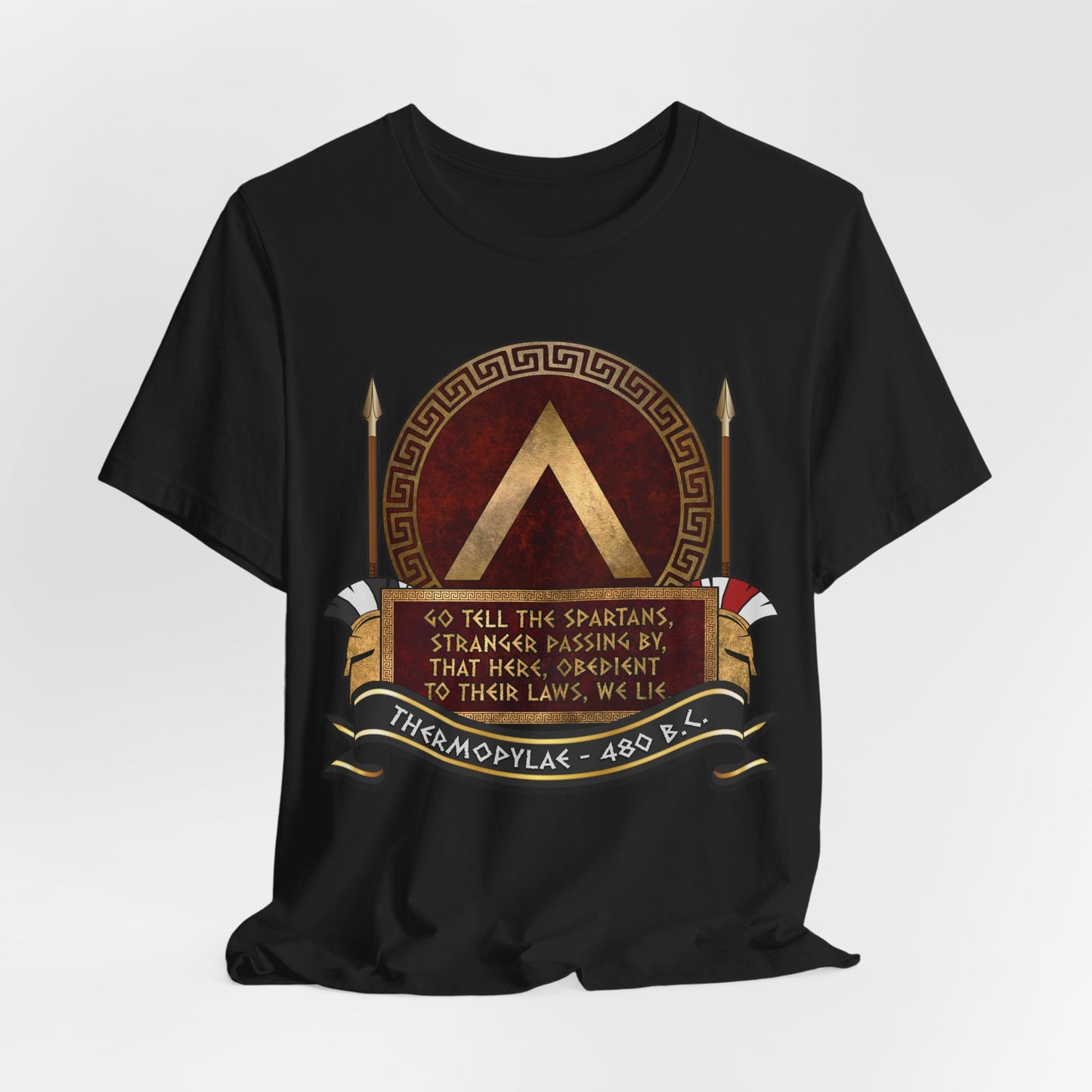 Battle of Thermopylae Spartan Epitaph T-Shirt