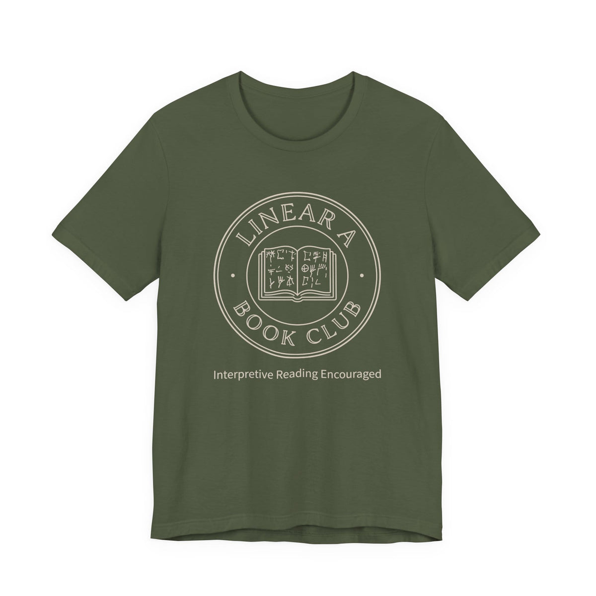 Military Green / S Linear A Book Club T-Shirt