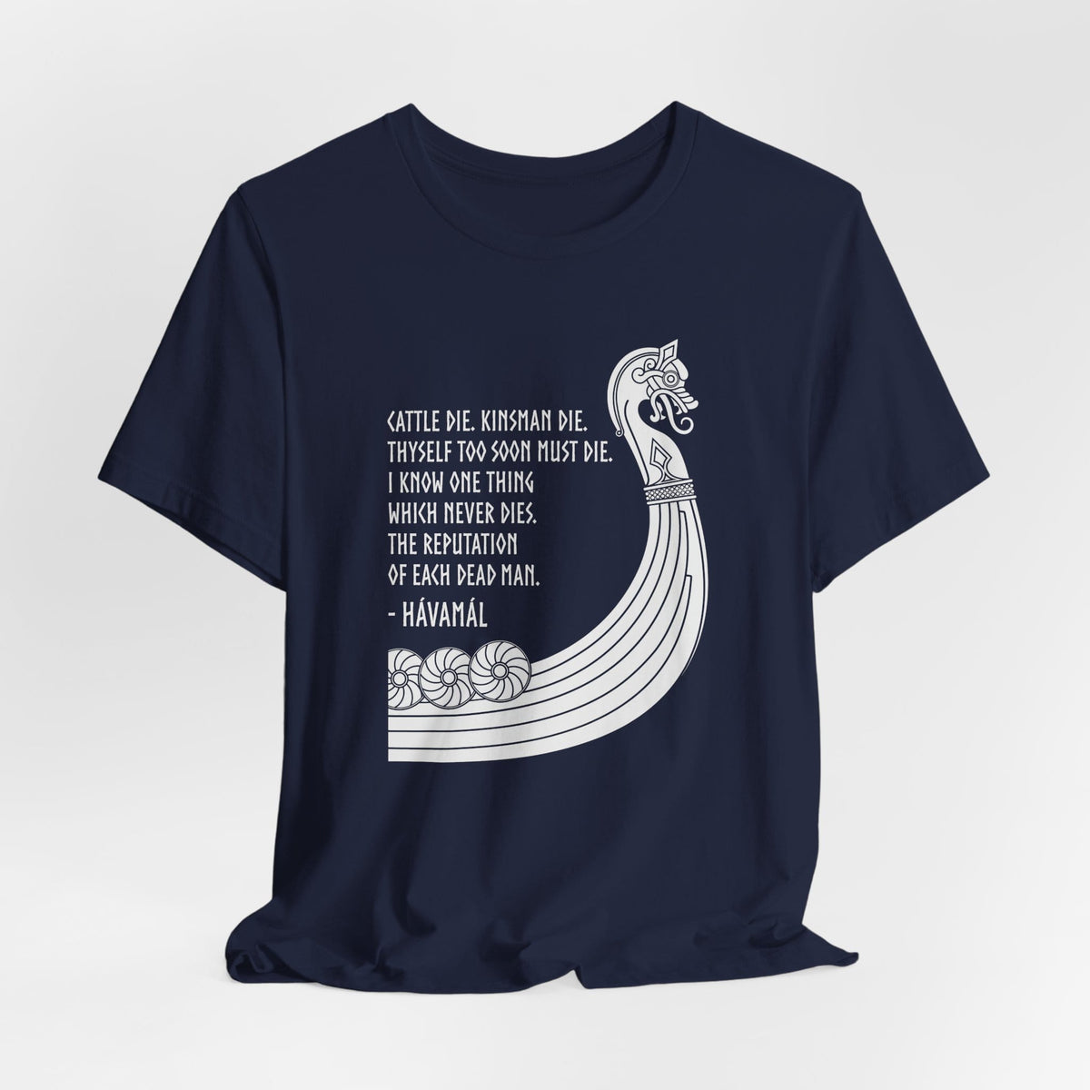 Navy / S Hávamál Quote T-Shirt