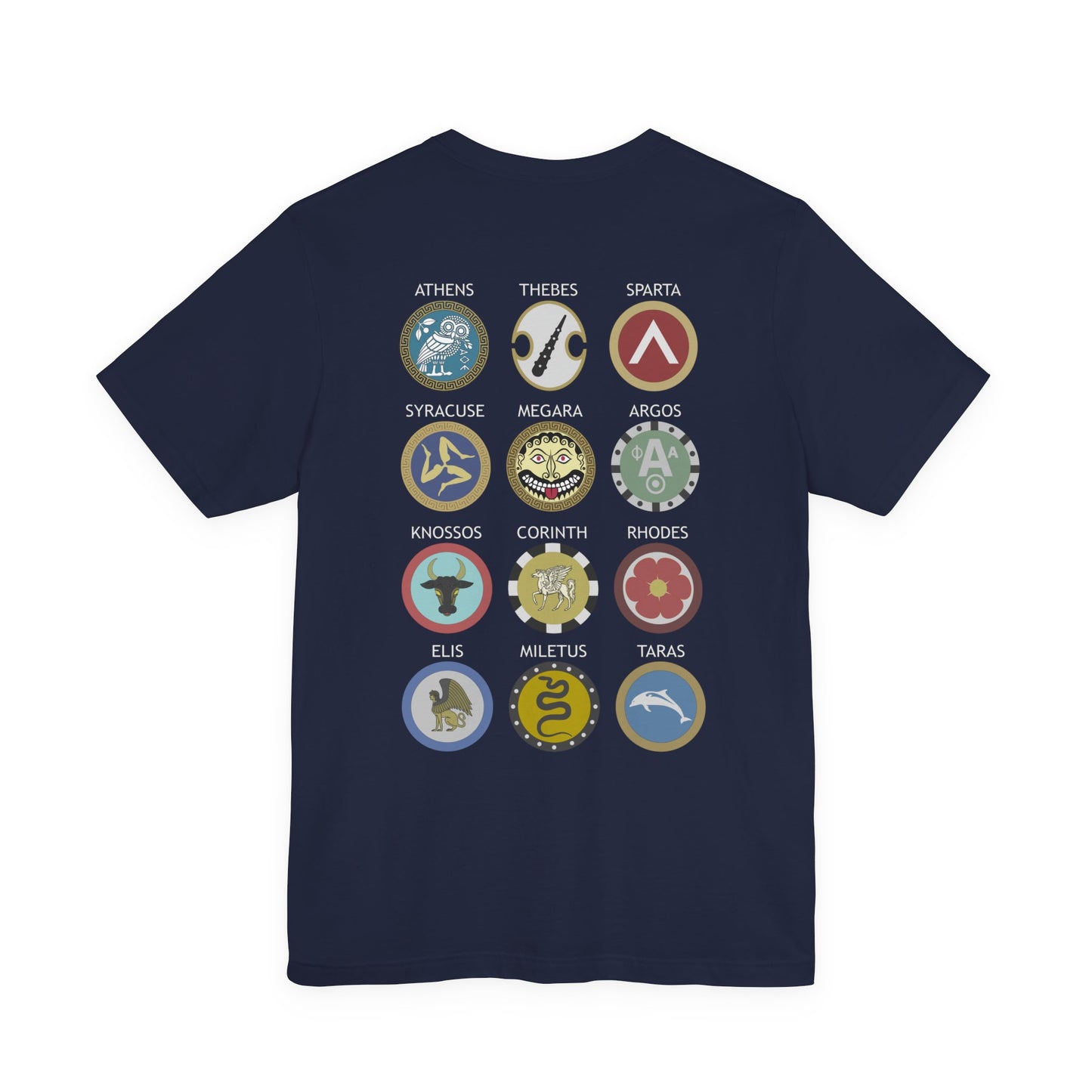 Greek Hoplite Shields - Greek Polis Double Sided T-Shirt