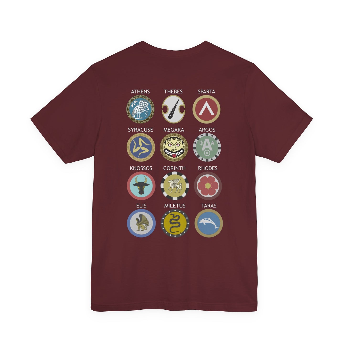 Greek Hoplite Shields - Greek Polis Double Sided T-Shirt