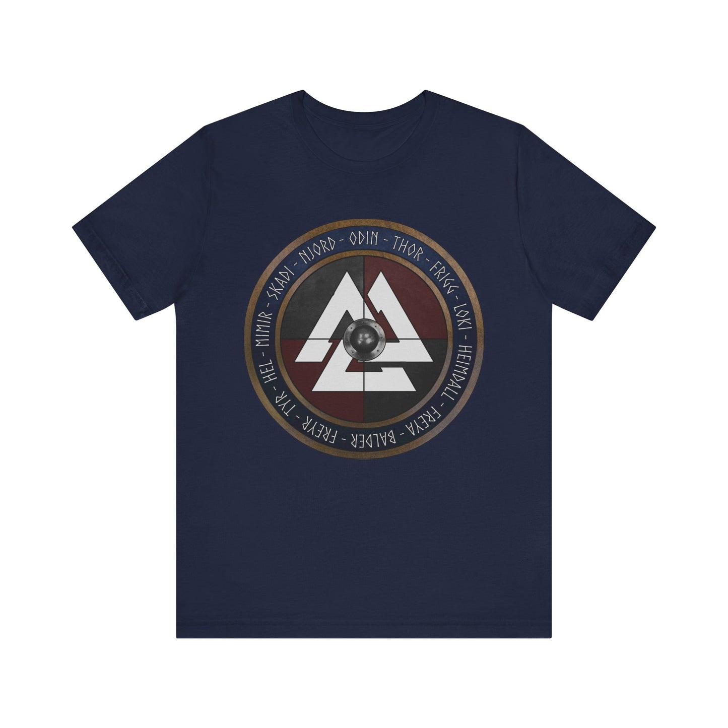 Norse Gods and Goddesses - Viking Shield T-Shirt