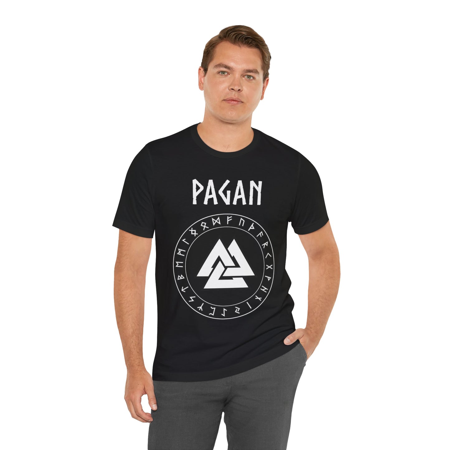 Pagan Norse Paganism Valknut with Runes T-Shirt