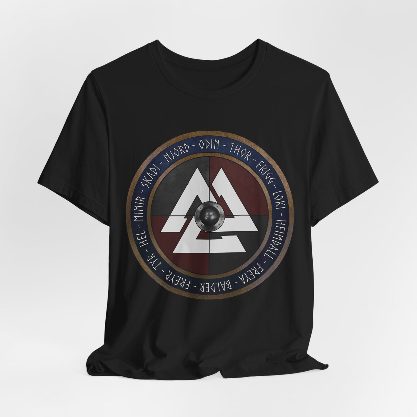 Norse Gods and Goddesses - Viking Shield T-Shirt