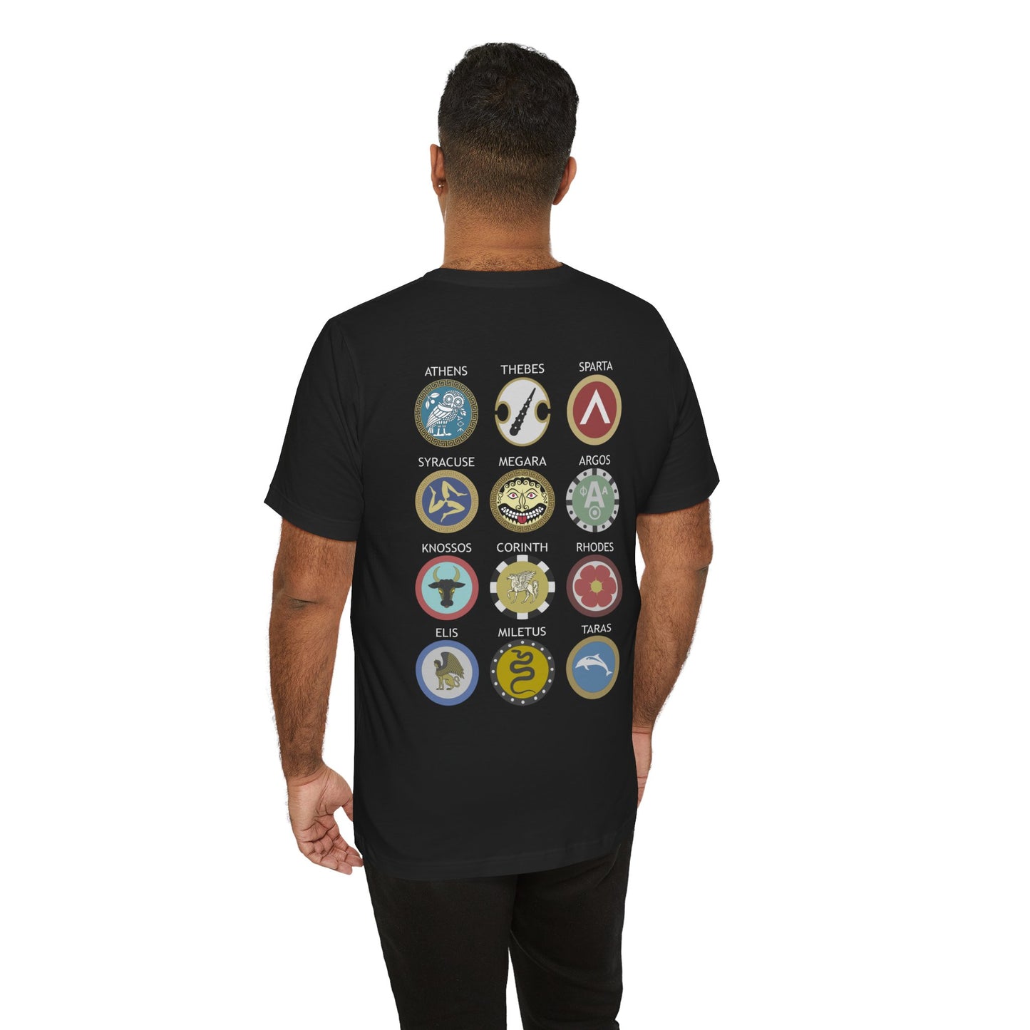 Greek Hoplite Shields - Greek Polis Double Sided T-Shirt