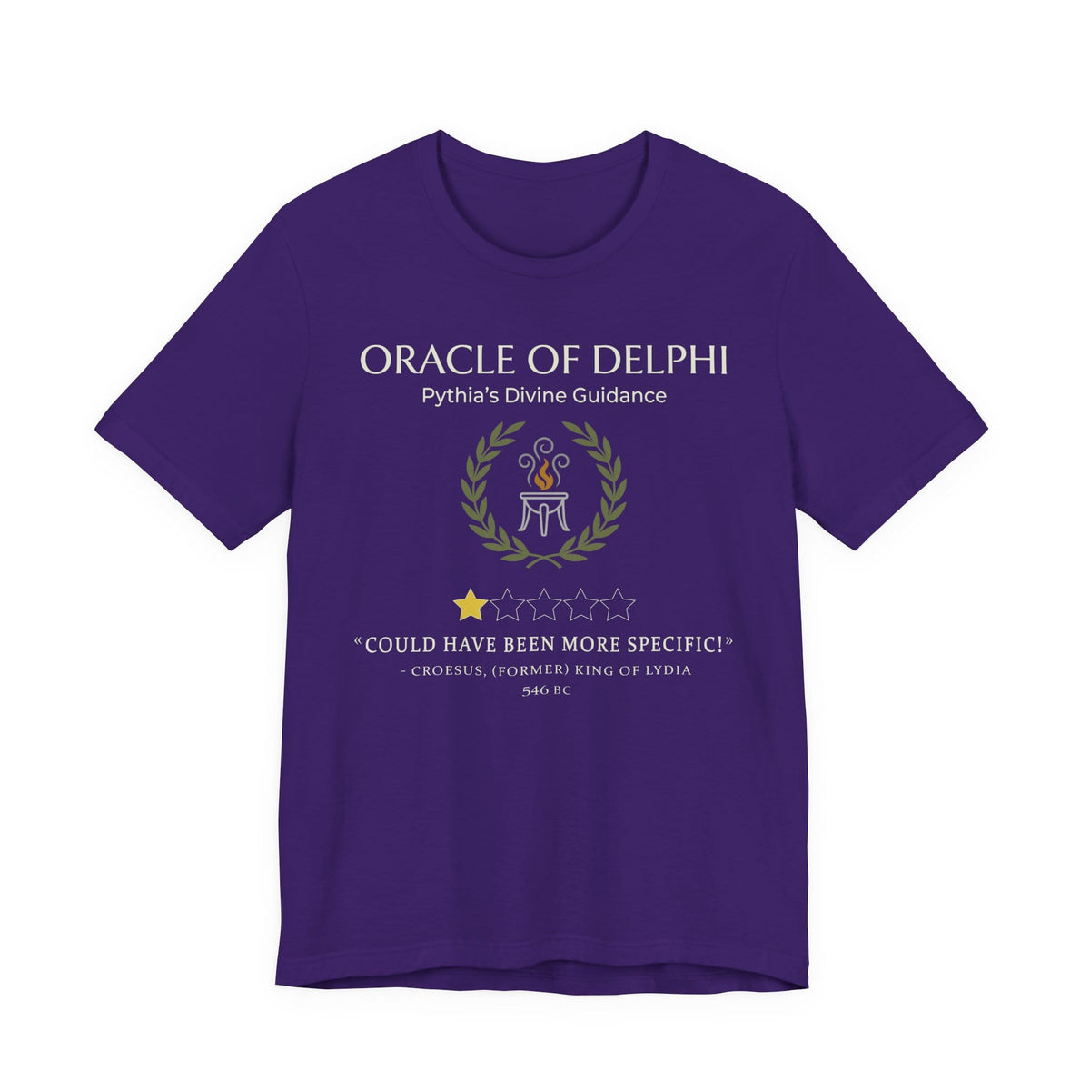 Team Purple / S Croesus Oracle of Delphi 1 Star Review T-Shirt