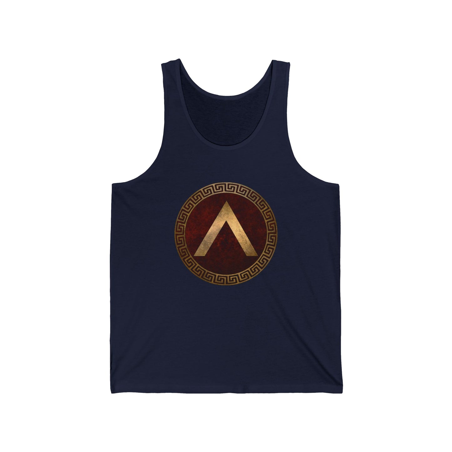 Spartan Shield Lacedaemonian Lambda of Ancient Sparta Unisex Jersey Tank Top