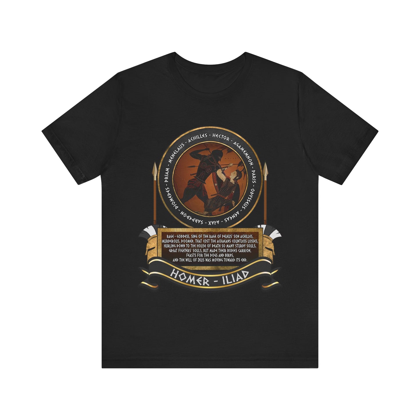 Achilles and the Heroes of the Trojan War - Homer's Iliad T-Shirt