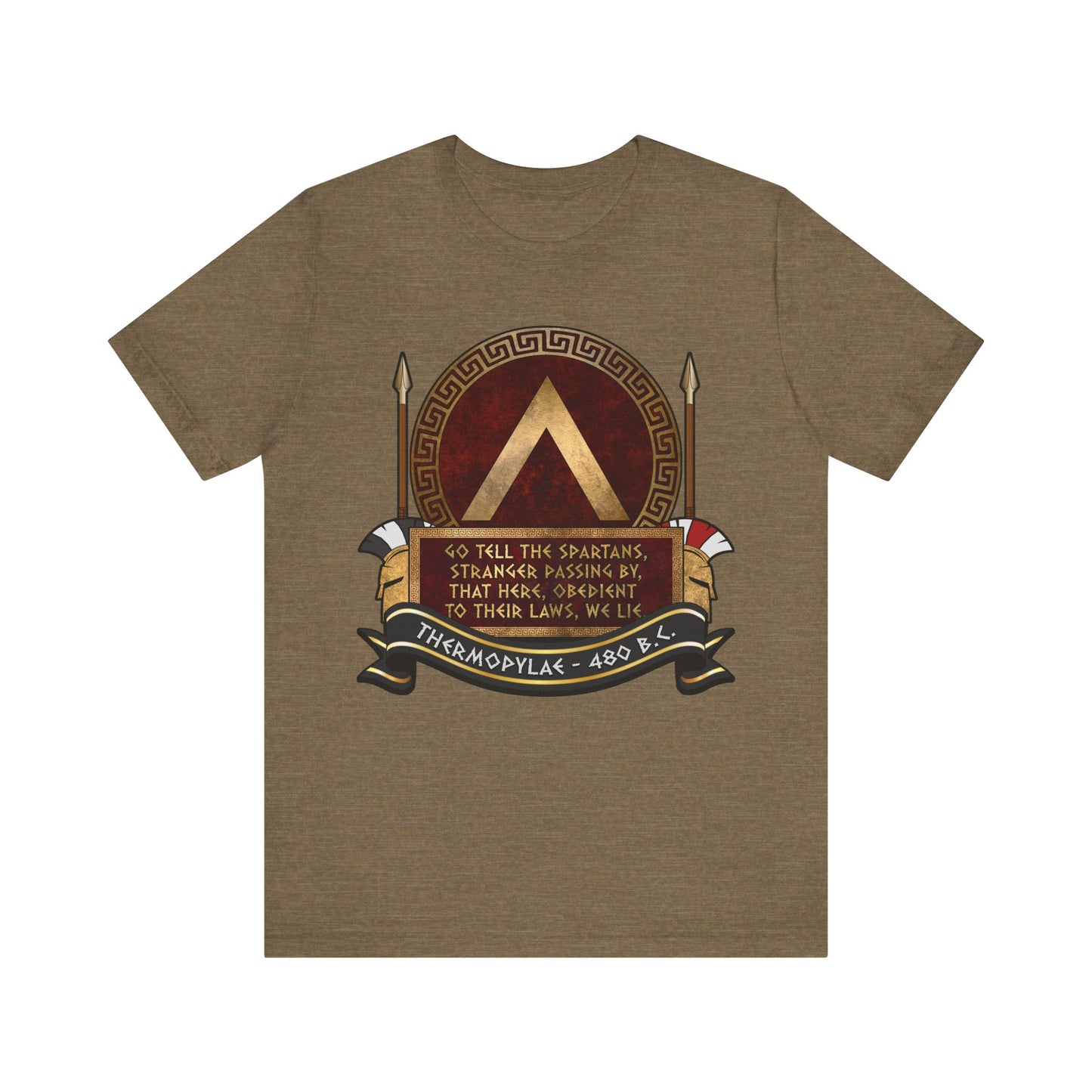 Battle of Thermopylae Spartan Epitaph T-Shirt