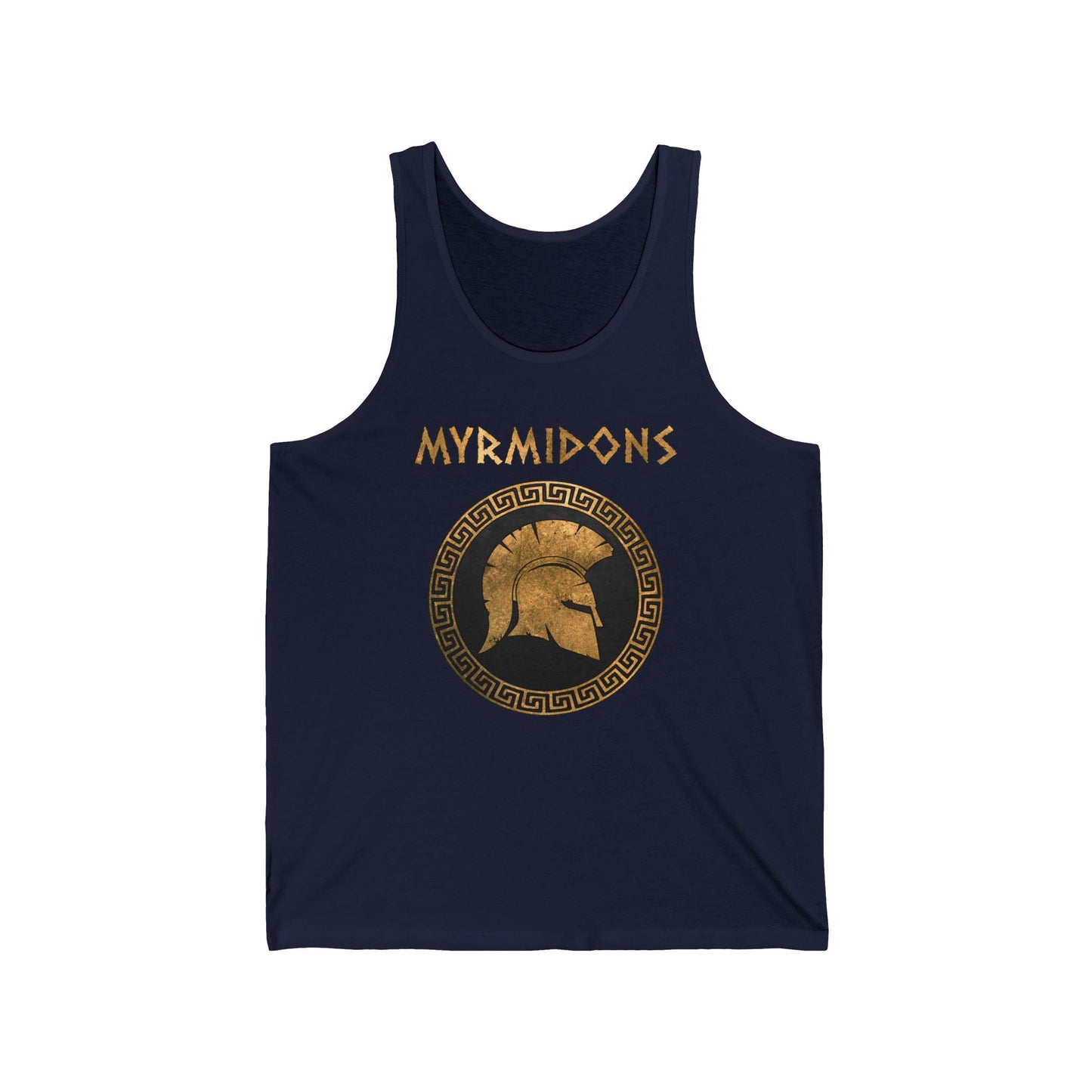 Myrmidons Tank Top - Warriors of Pythia and Achilles Symbol - Unisex Jersey Tank Top