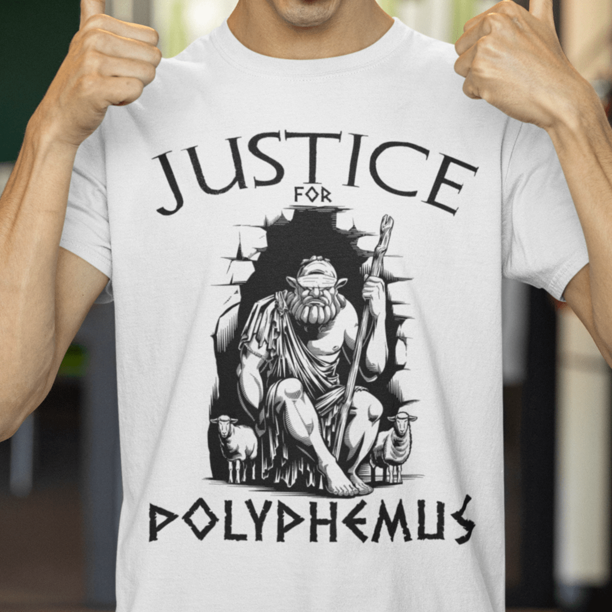 Justice For Polyphemus - The Odyssey - Funny Greek Mythology T-Shirt