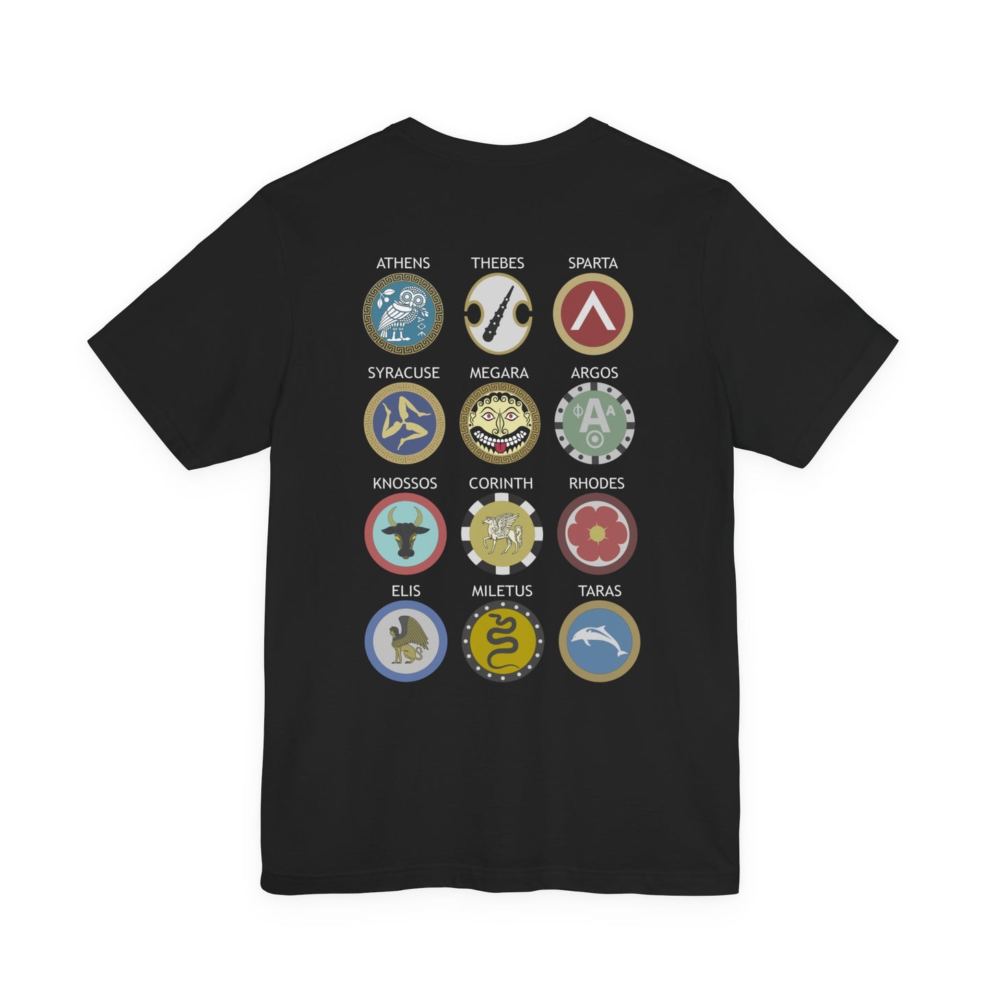 Greek Hoplite Shields - Greek Polis Double Sided T-Shirt