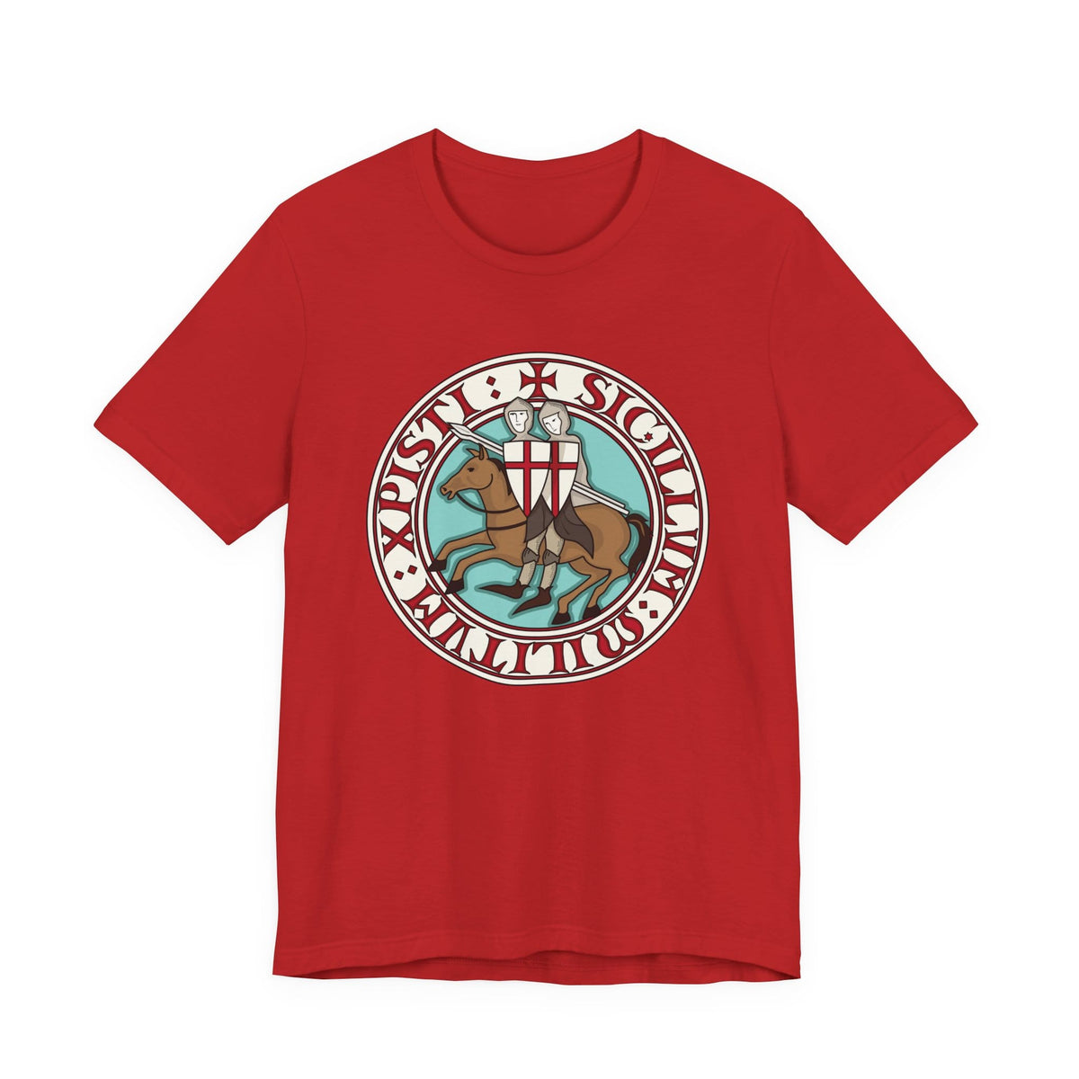 Red / S Knights Templar Seal T-Shirt