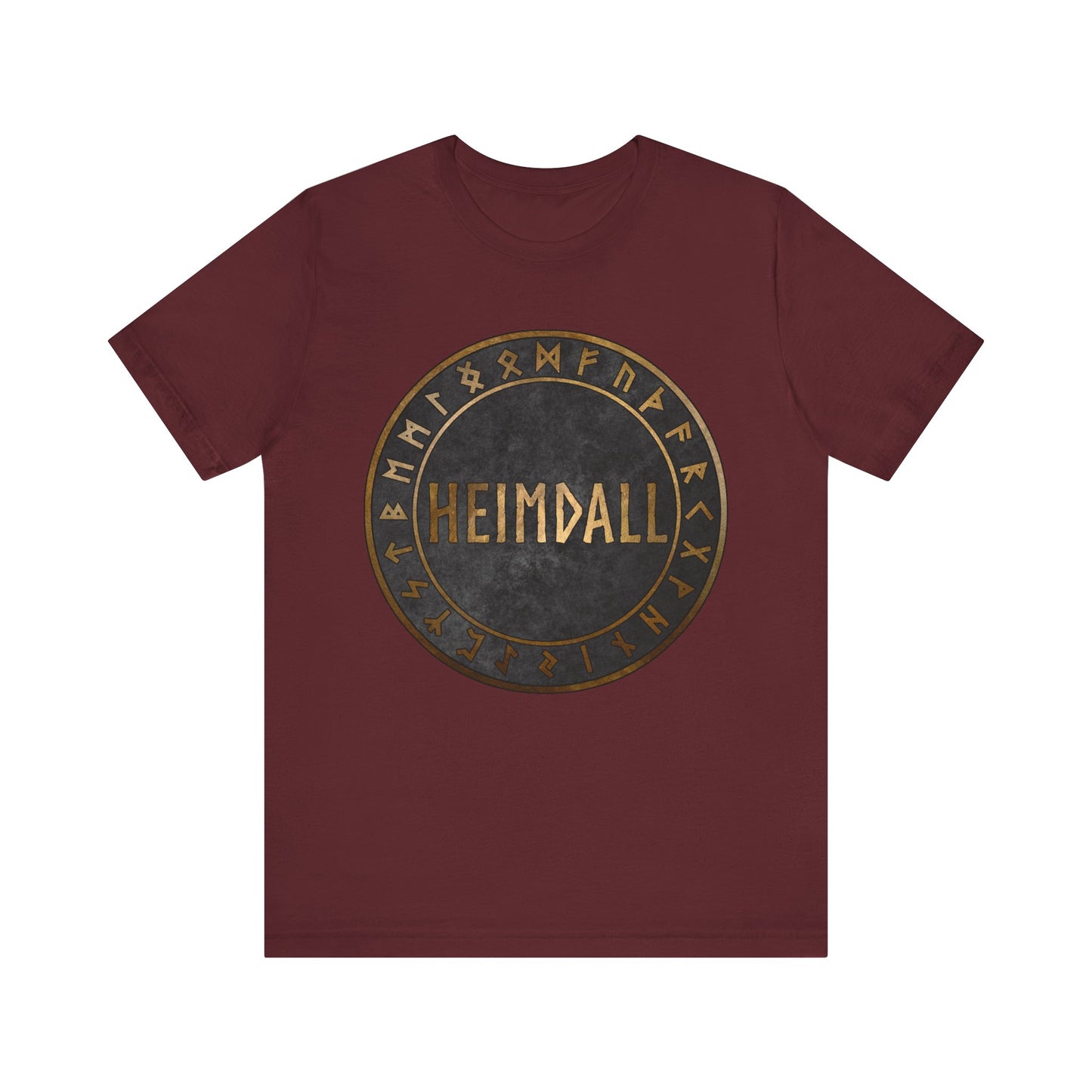 Heimdall Norse God with Viking Runes T-Shirt