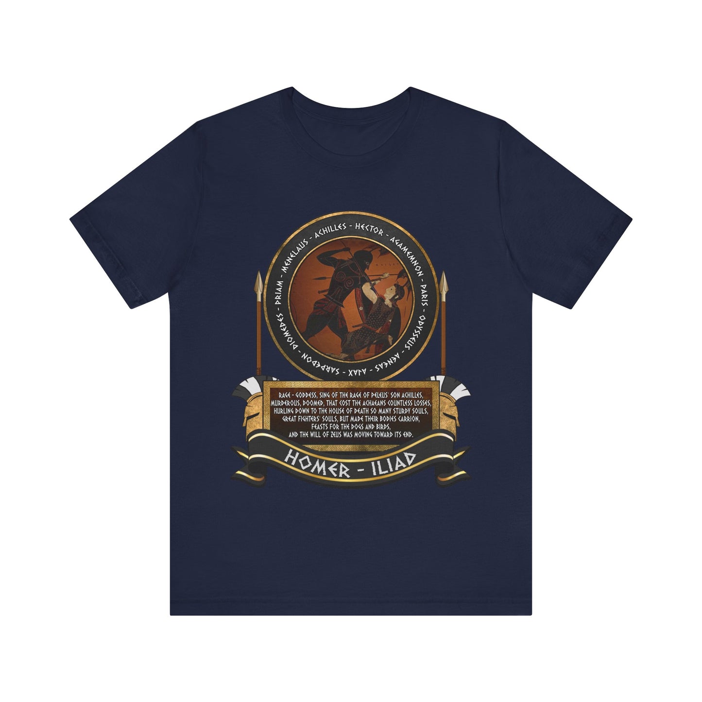 Achilles and the Heroes of the Trojan War - Homer's Iliad T-Shirt