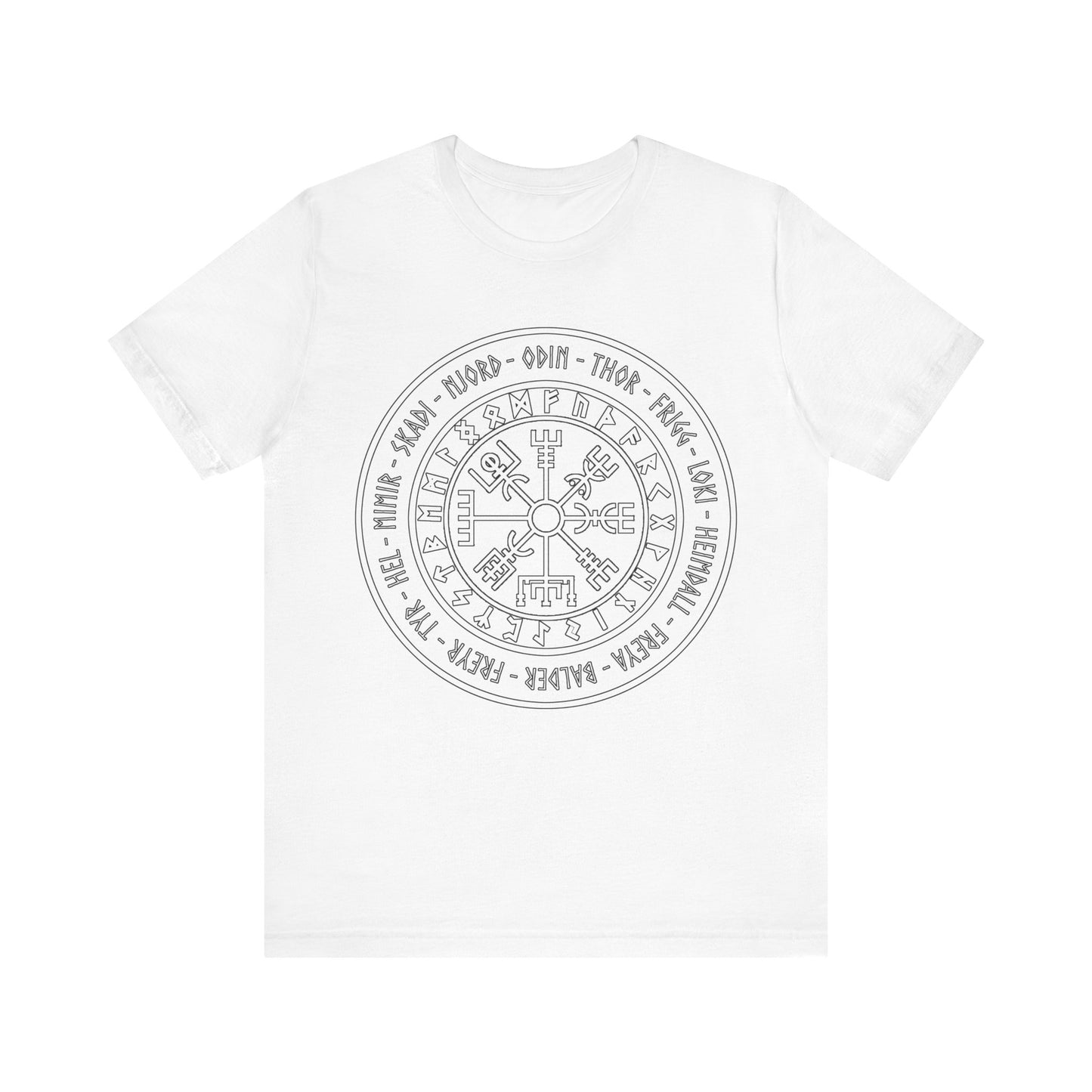 Viking Gods and Goddesses Vegvisir Symbol T-Shirt