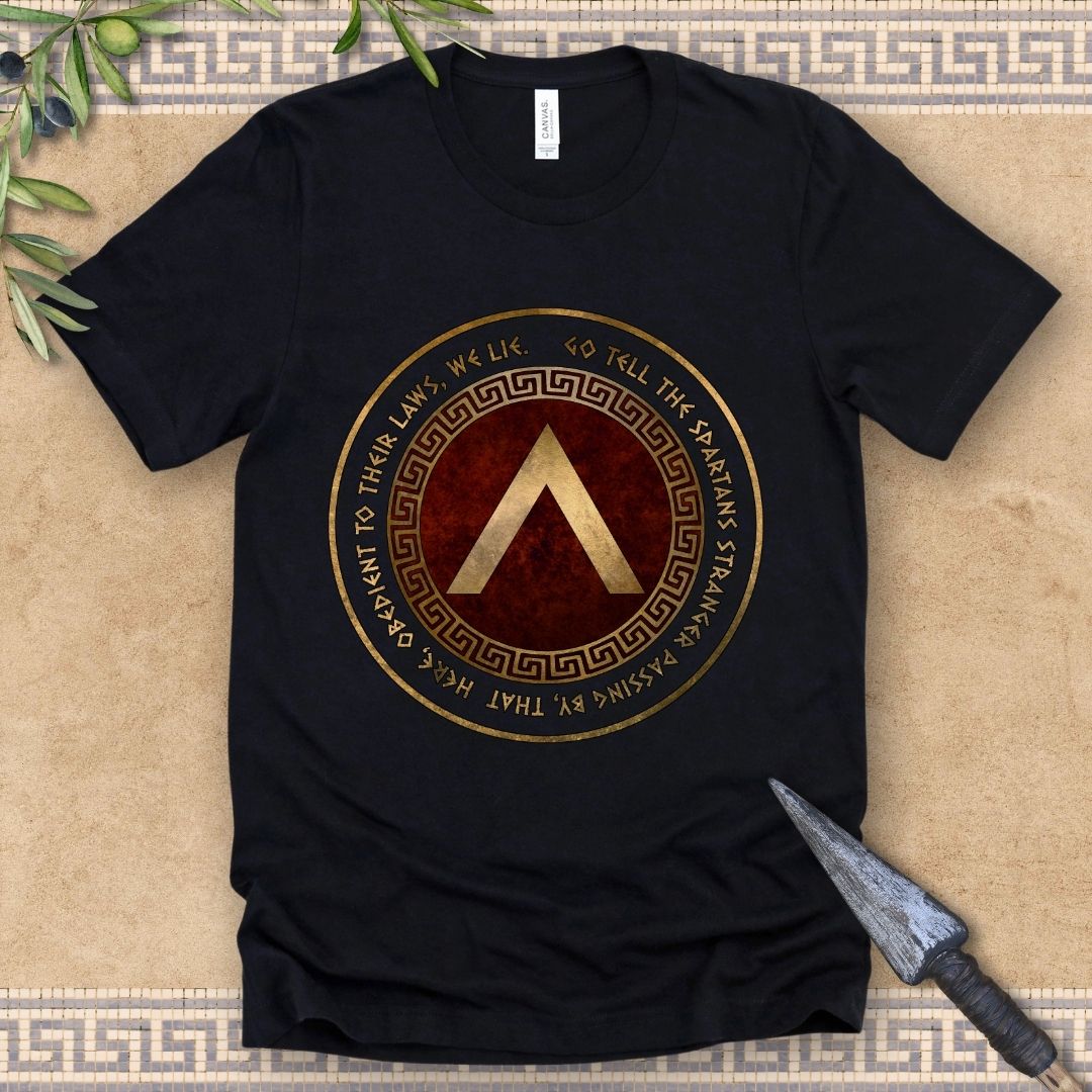 Sparta Battle of Thermopylae Epitaph T-Shirt