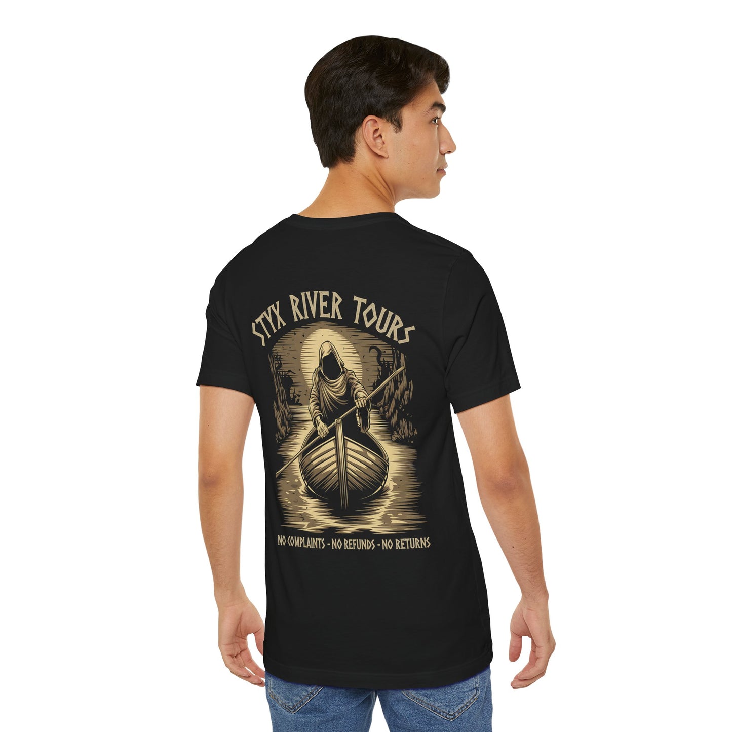 Styx River Tours - Funny Greek Mythology Double Sided T-Shirt