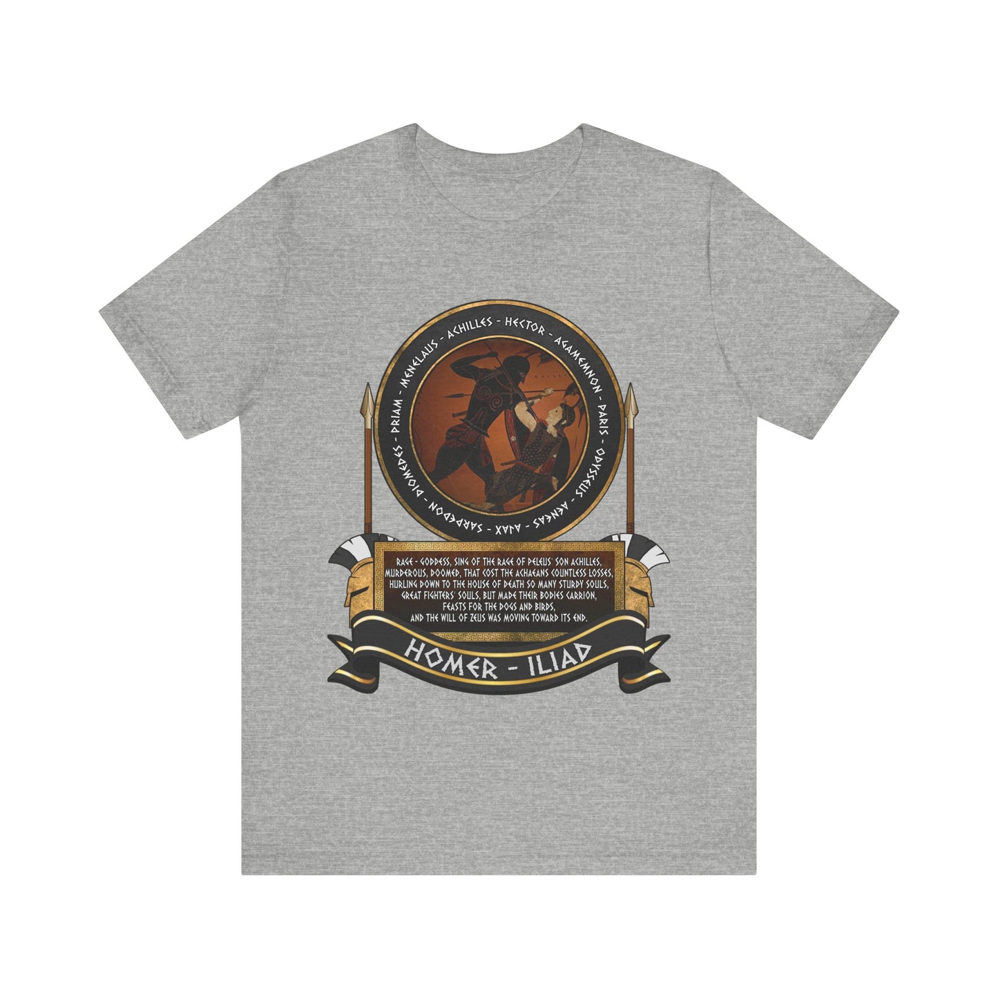 Achilles and the Heroes of the Trojan War - Homer's Iliad T-Shirt