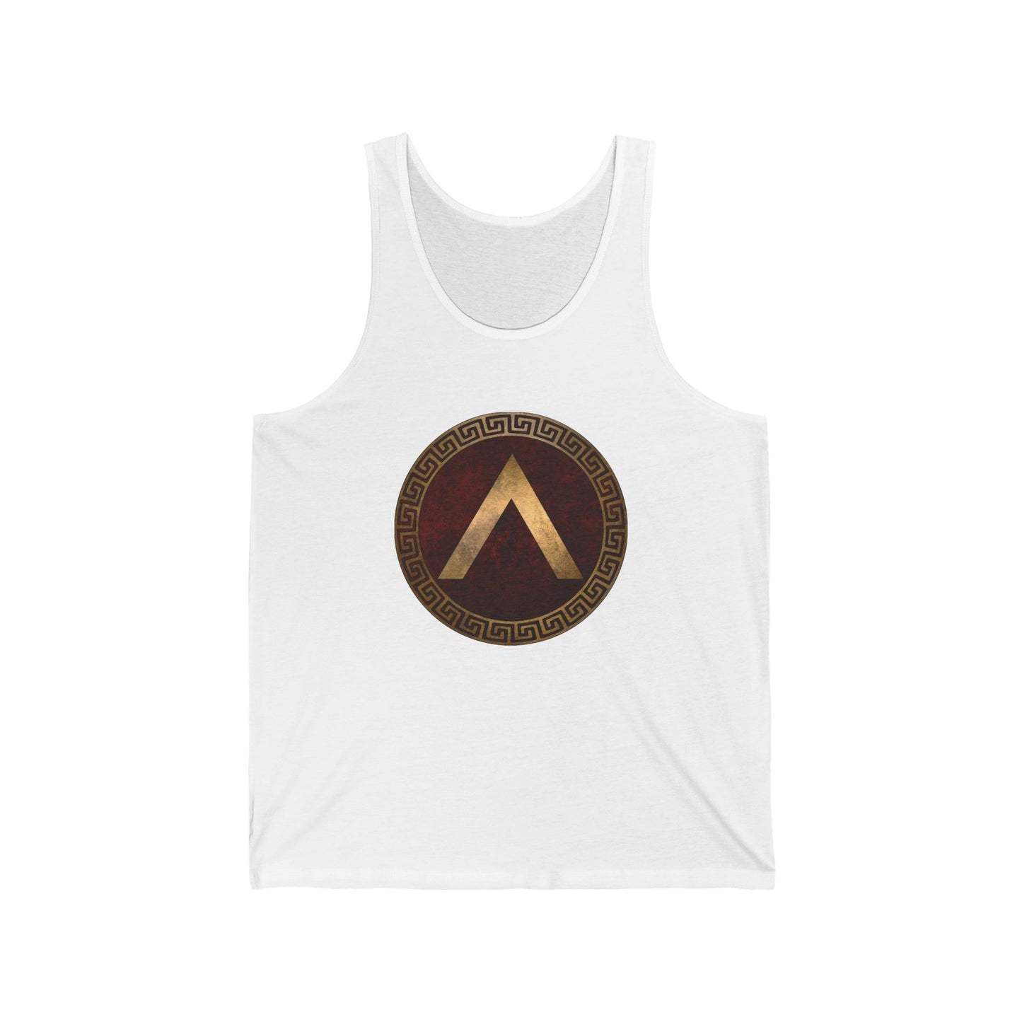 Spartan Shield Lacedaemonian Lambda of Ancient Sparta Unisex Jersey Tank Top