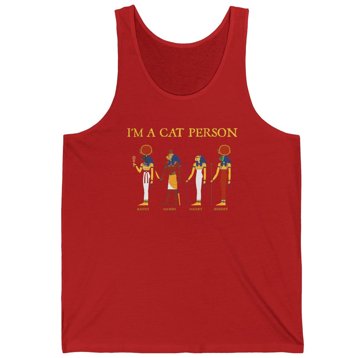 Red / XS I'm a Cat Person Tank Top