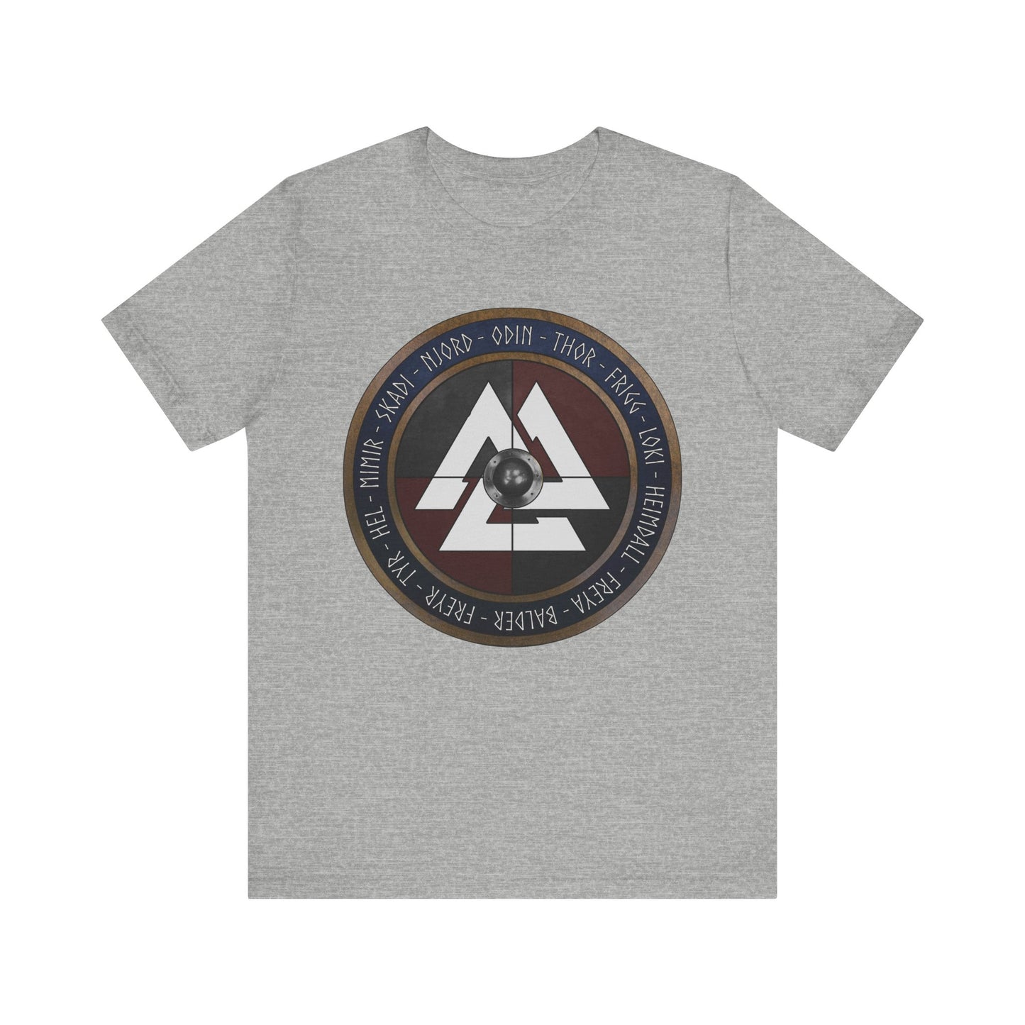 Norse Gods and Goddesses - Viking Shield T-Shirt