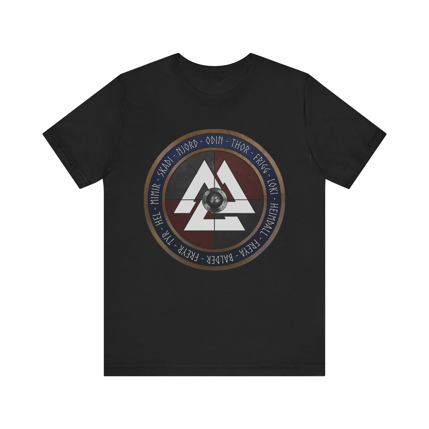 Norse Gods and Goddesses - Viking Shield T-Shirt
