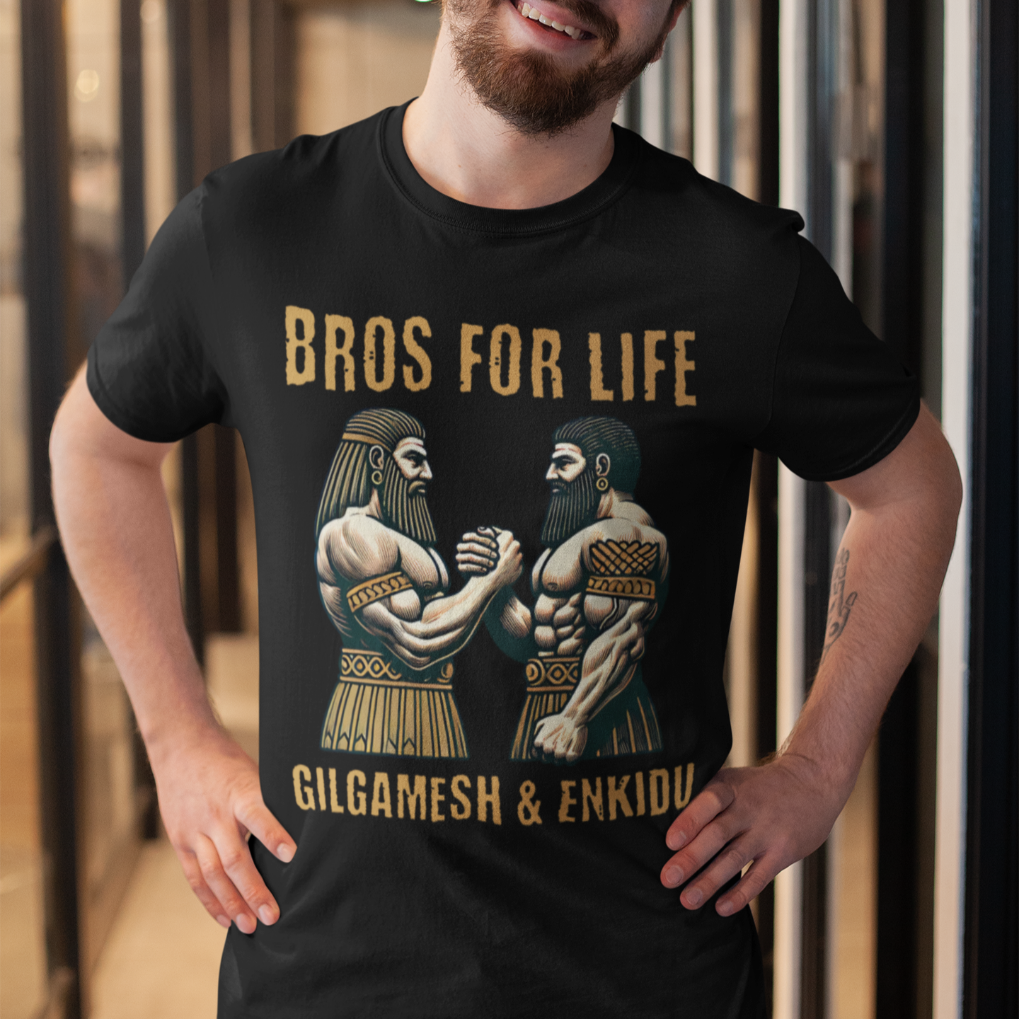 Gilgamesh and Enkidu Bros for Life T-Shirt