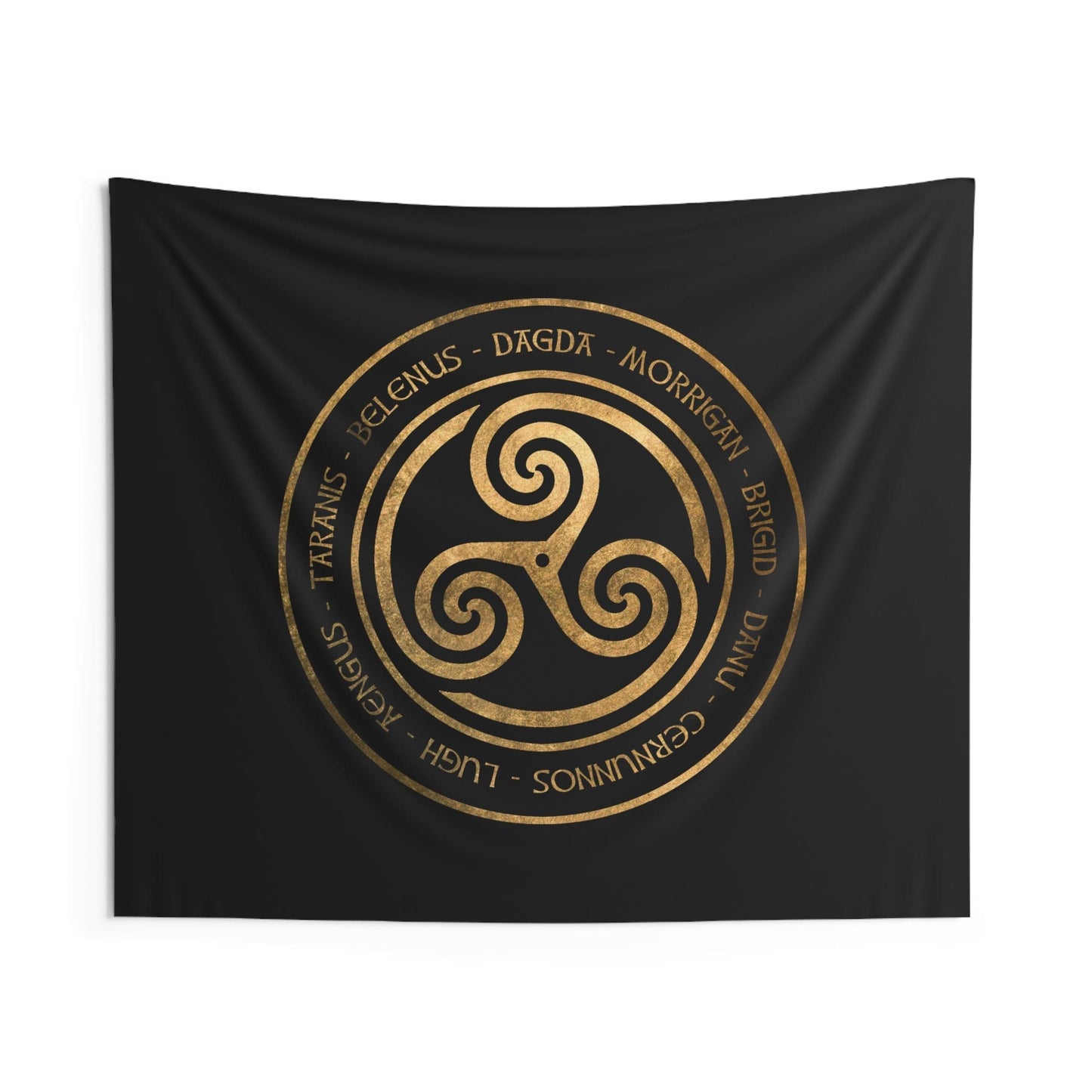 60" × 50" Celtic Gods Ancient Celtic Gods and Goddesses Triskelion Symbol Indoor Wall Tapestry 60" x 50"