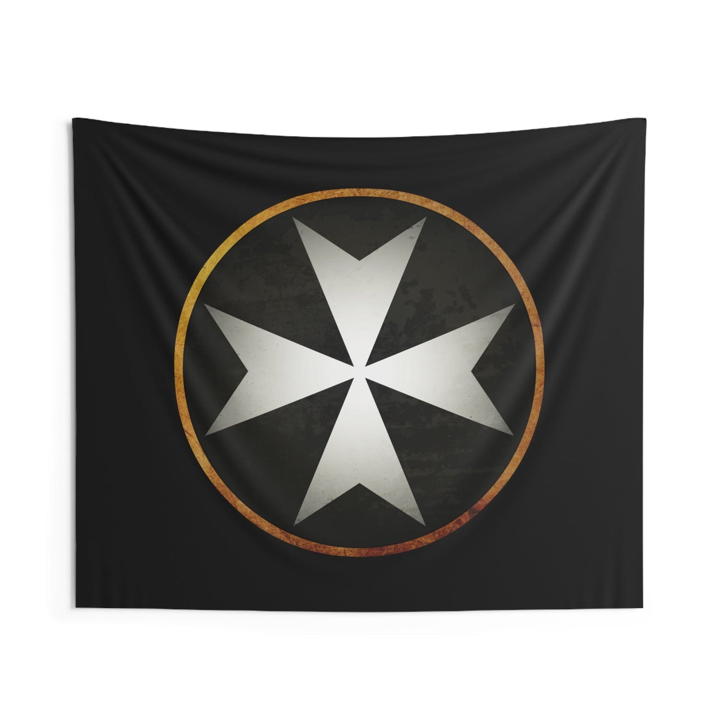 60" × 50" Knights Hospitaller Heraldry - Hospitaller Cross Indoor Wall Tapestry 60" x 50"