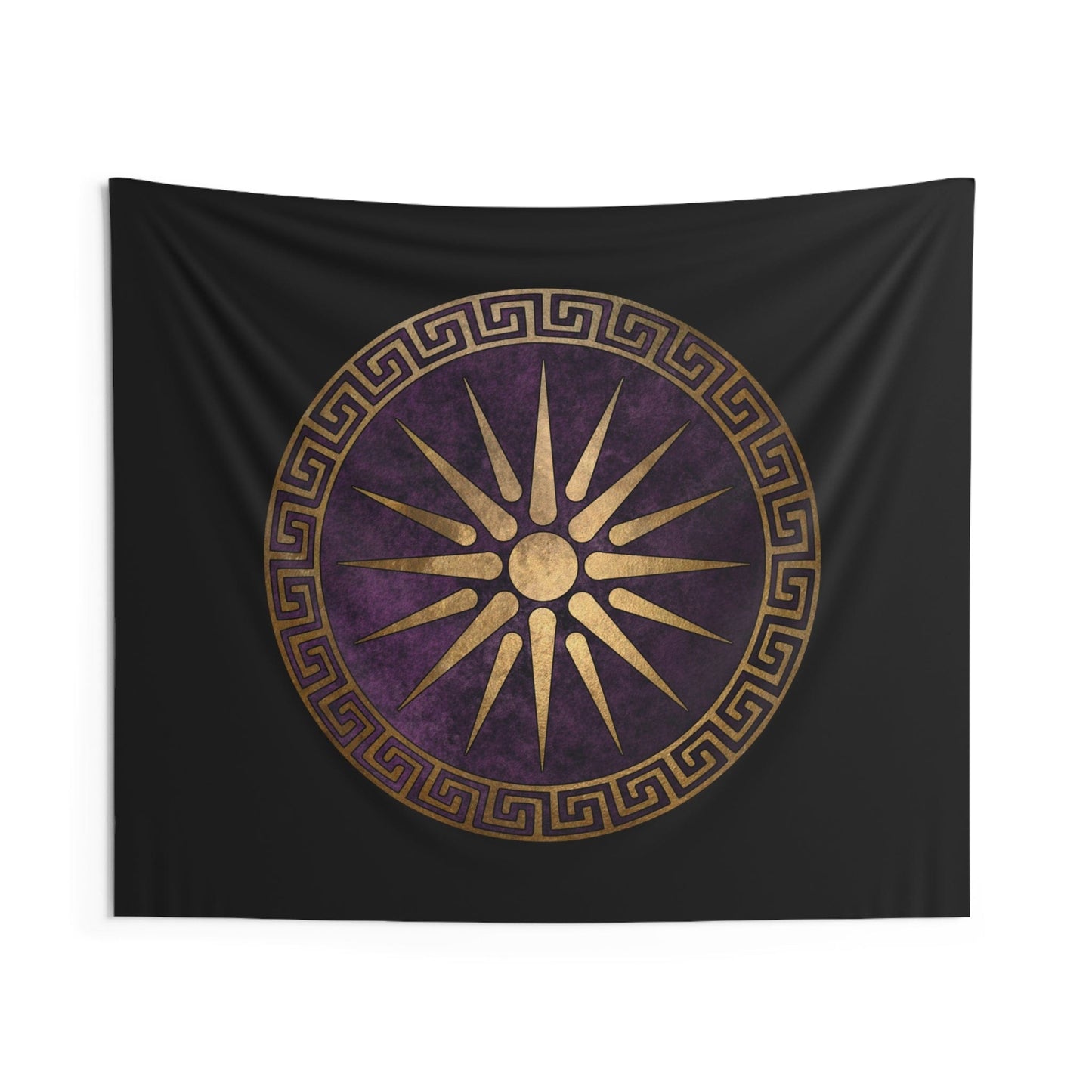 60" × 50" Macedon Alexander the Great Argead Sun Symbol of Ancient Makedon Indoor Wall Tapestry 60" x 50"