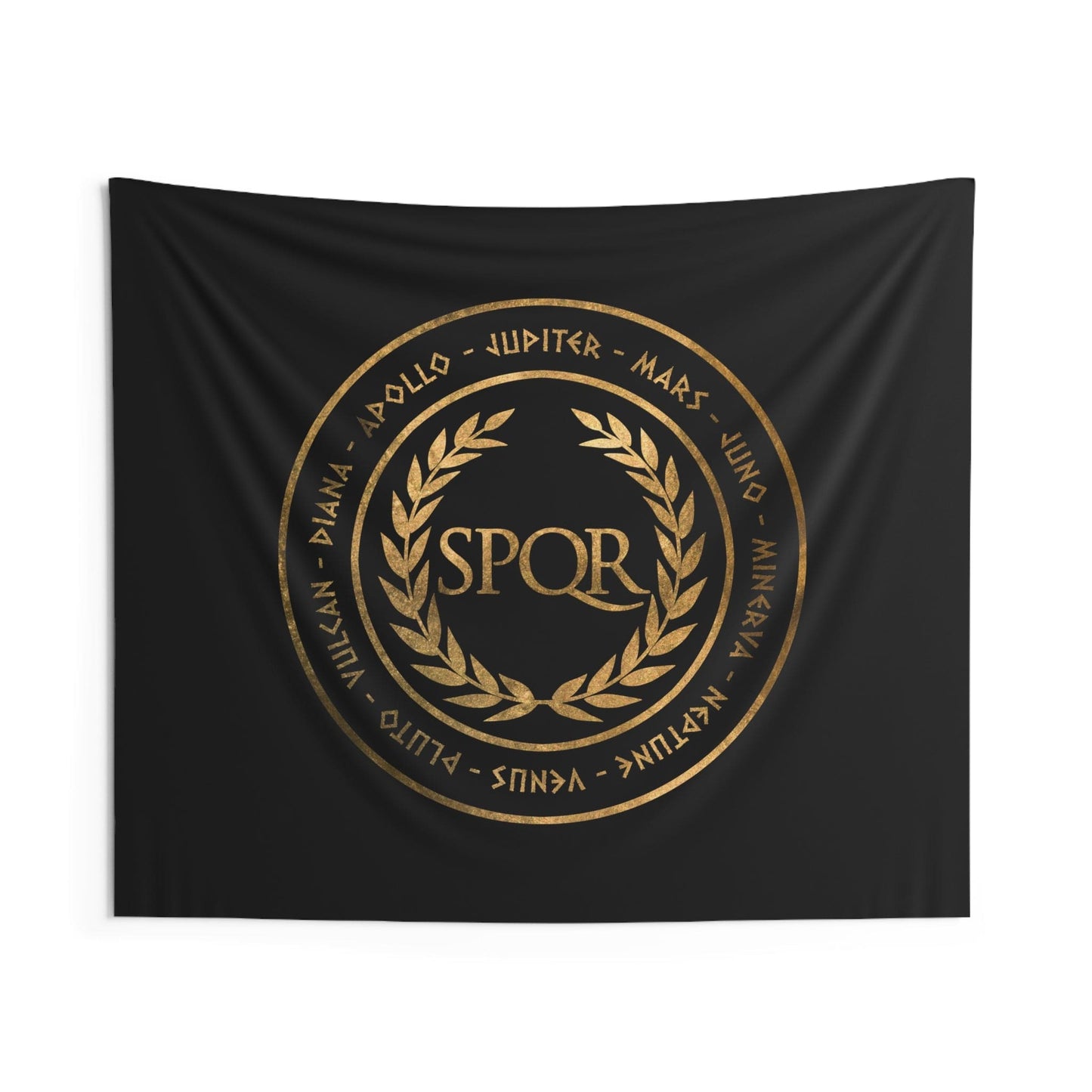 60" × 50" Roman Gods - Ancient Pantheon of Rome - SPQR Symbol Indoor Wall Tapestry 60" x 50"