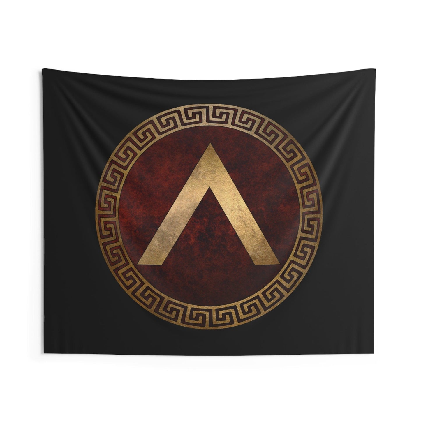 60" × 50" Spartan Shield Lacedaemonian Lambda Ancient Symbol of Sparta Indoor Wall Tapestry 60" x 50"