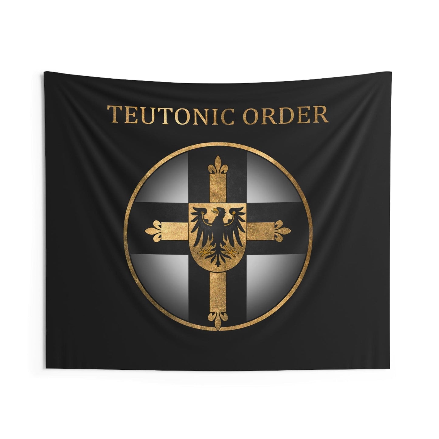 60" × 50" Teutonic Order Symbol - Teutonic Cross Heraldry - Medieval History - Teutonic Knights Indoor Wall Tapestry 60" x 50"