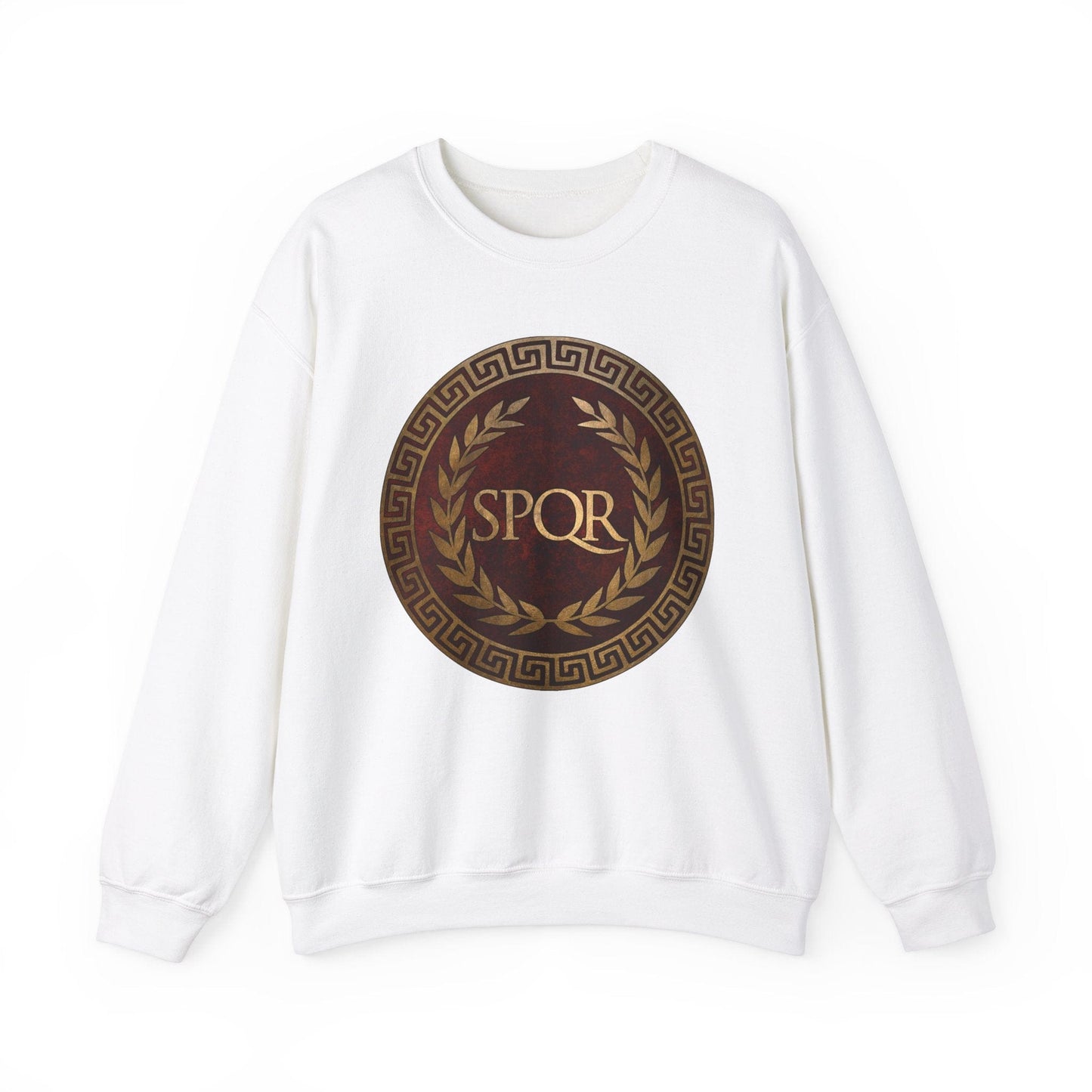 S / White SPQR Ancient Rome Sweatshirt