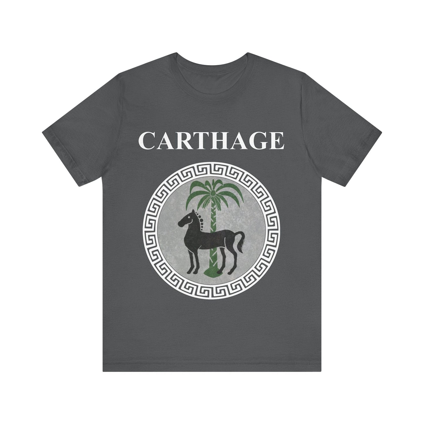 Asphalt / S Carthage Ancient Symbol of Qart-Hadasht Shield T-shirt