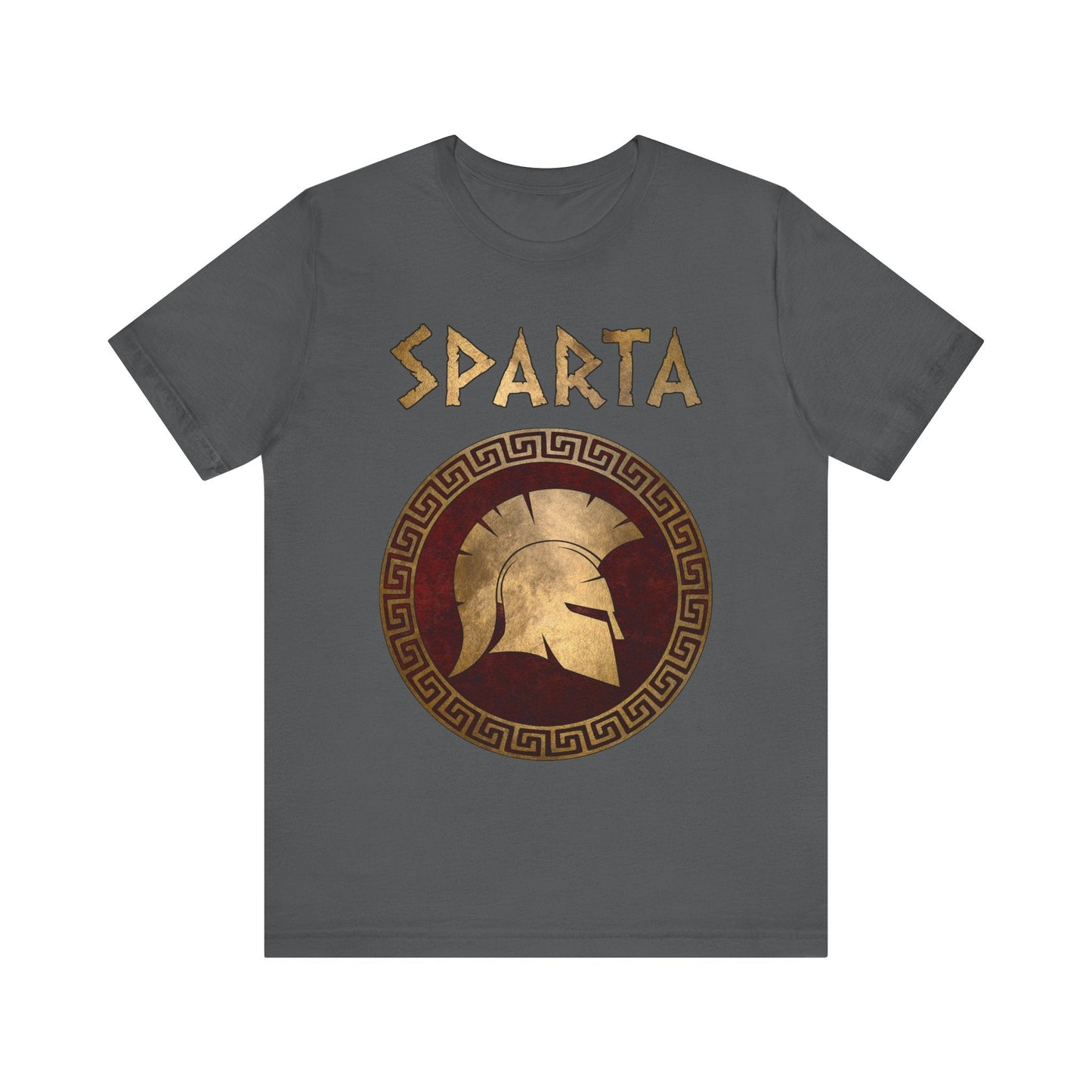 Asphalt / S Sparta - Corinthian Helmet Symbol - Lacedaemonian Spartans T-shirt