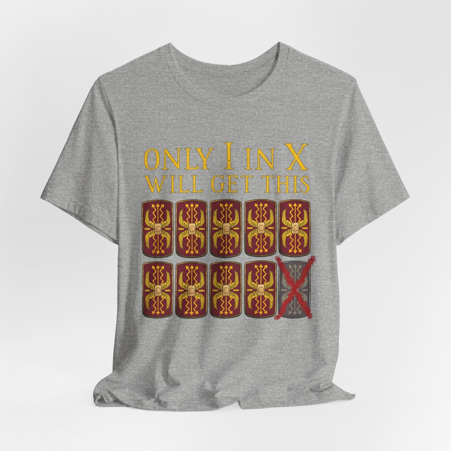 Athletic Heather / S Decimation Pun - Funny Roman Legions T-Shirt