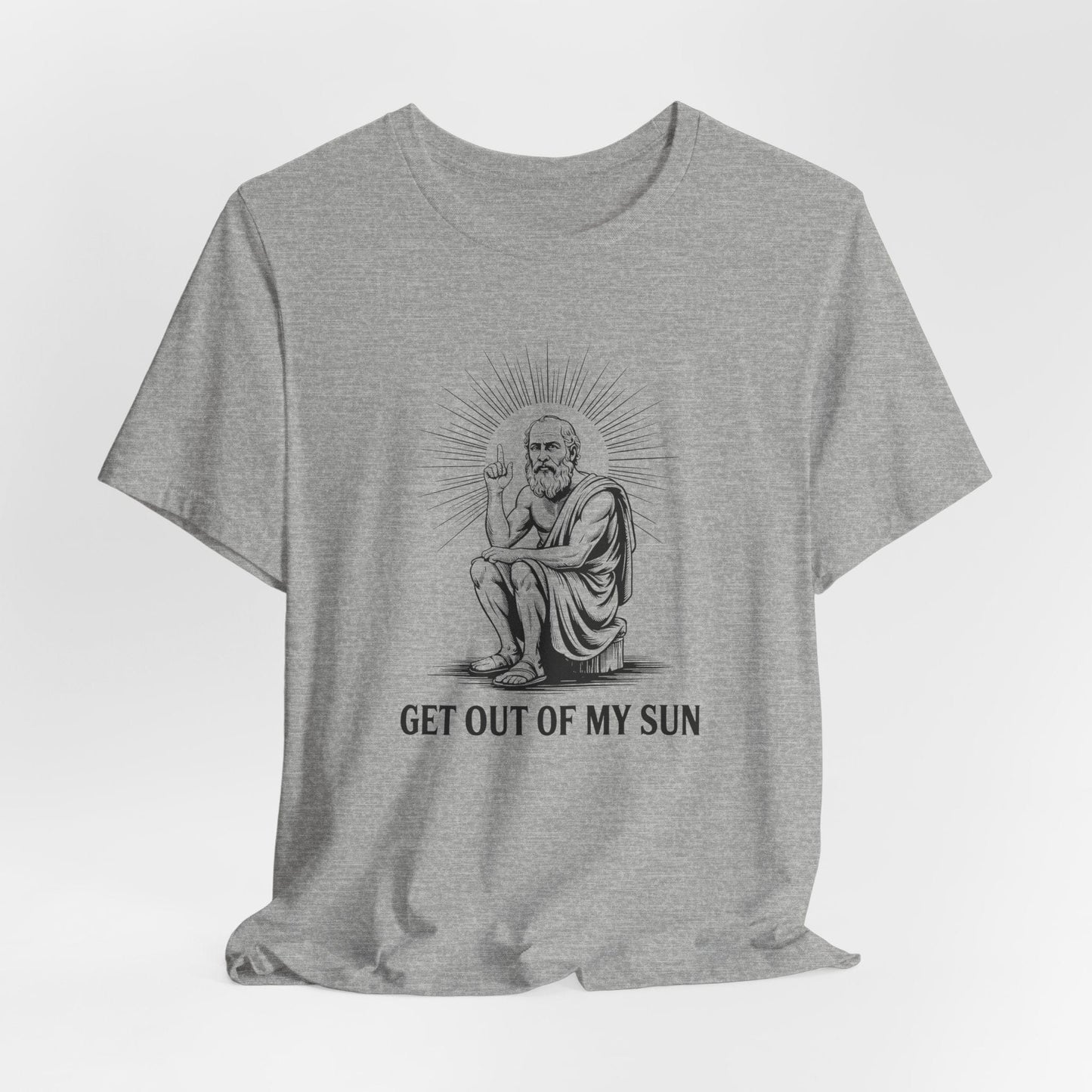 Athletic Heather / S Diogenes - Get out of my Sun - Funny Philosophy T-Shirt