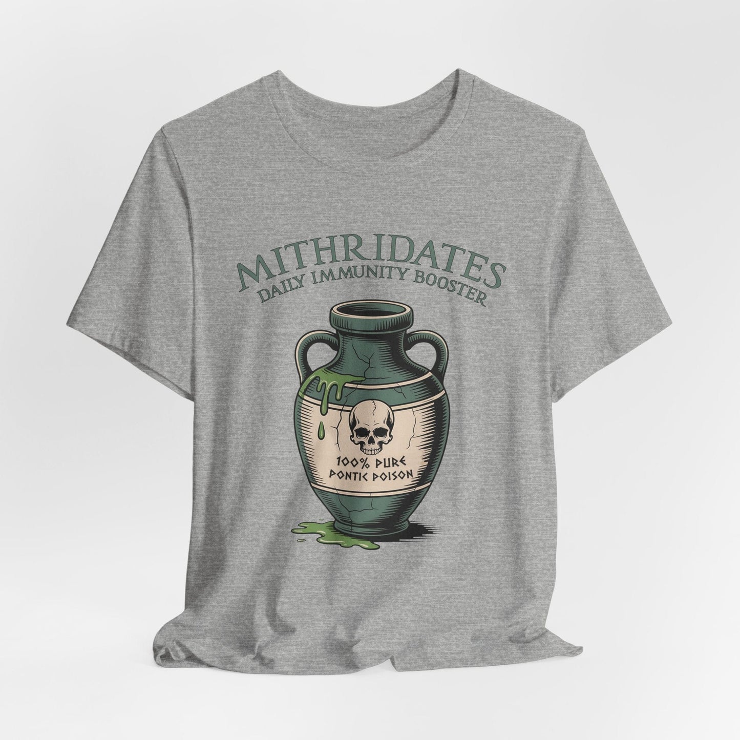 Athletic Heather / S Mithridates Daily Immunity Booster - Poison King of Pontus - Funny History T-Shirt