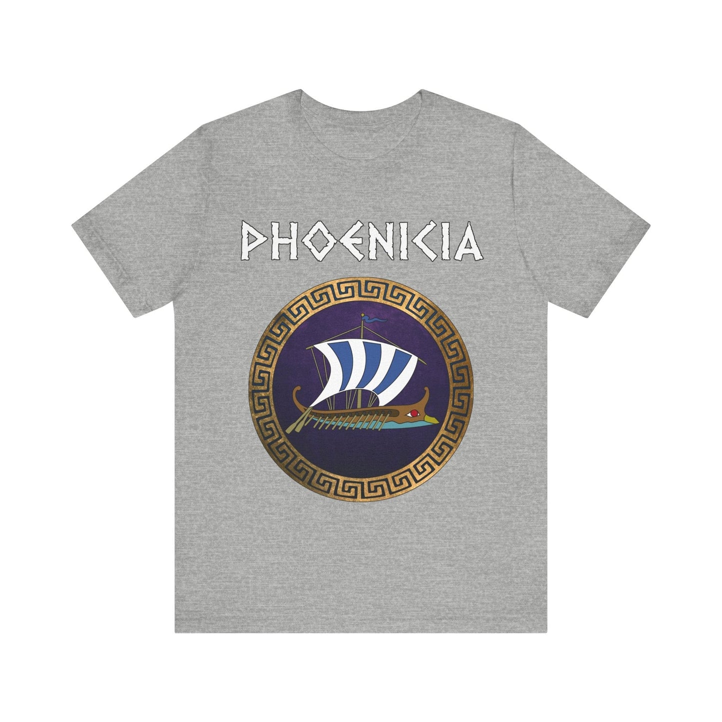 Athletic Heather / S Phoenicia Ancient Phoenician Ship T-Shirt