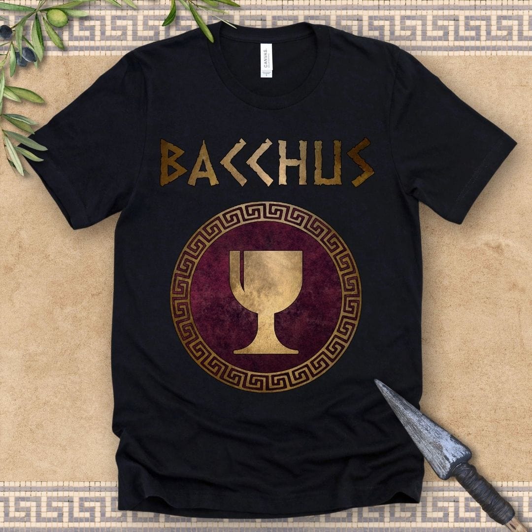 Black / 2XL Bacchus Roman God of Wine and Festivals T-Shirt