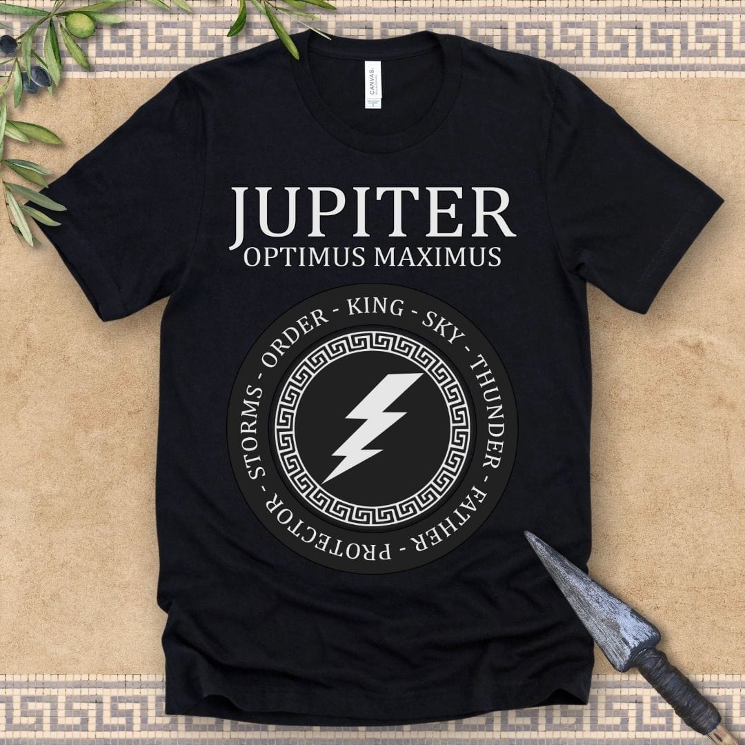 Black / 2XL Jupiter Optimus Maximus - Ancient Roman God T-Shirt