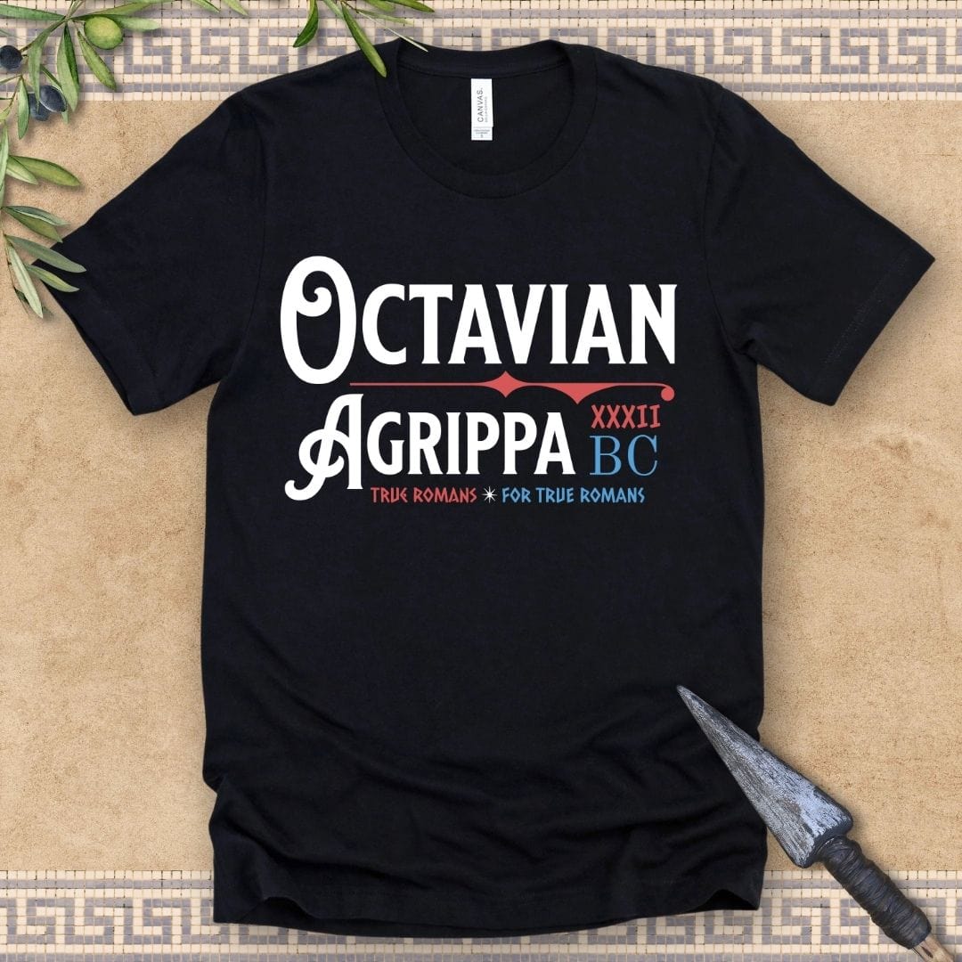 Black / 2XL Octavian and Agrippa - True Romans For True Romans T-Shirt