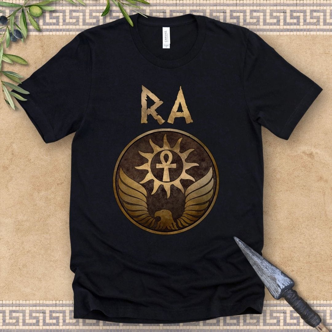 Black / 2XL Ra Ancient Egyptian God T-Shirt