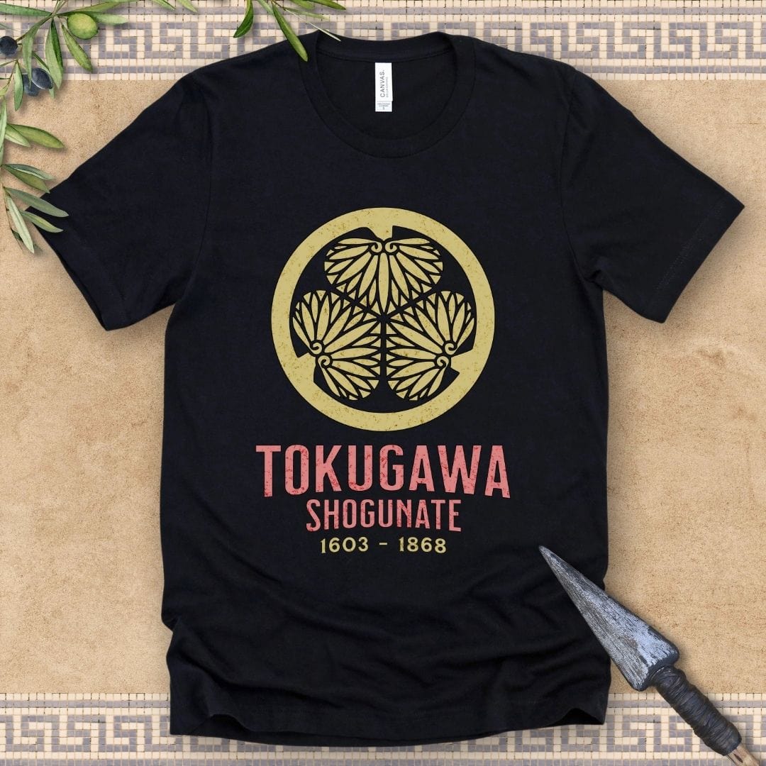 Black / 2XL Tokugawa Shogunate Shirt - Sengoku Japan - Japanese History Daimyo T-shirt