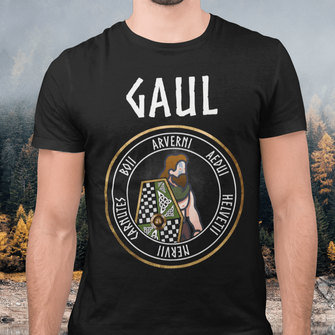 Black / S Ancient Gallic Warrior - Tribes of Ancient Gaul T-Shirt