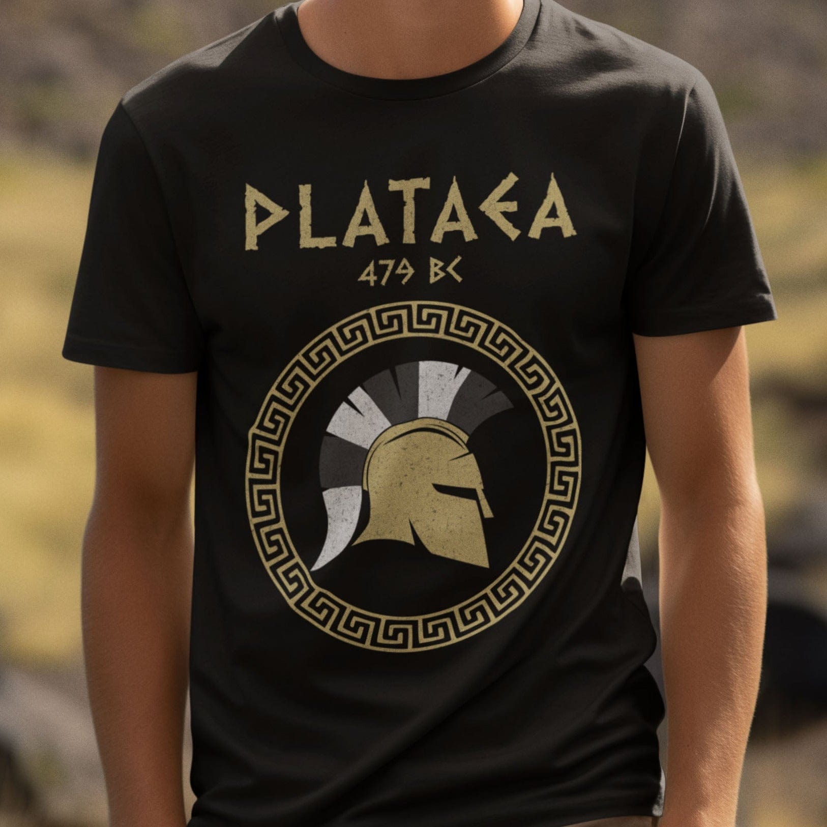 Black / S Battle of Plataea - Greek Hoplite T-Shirt