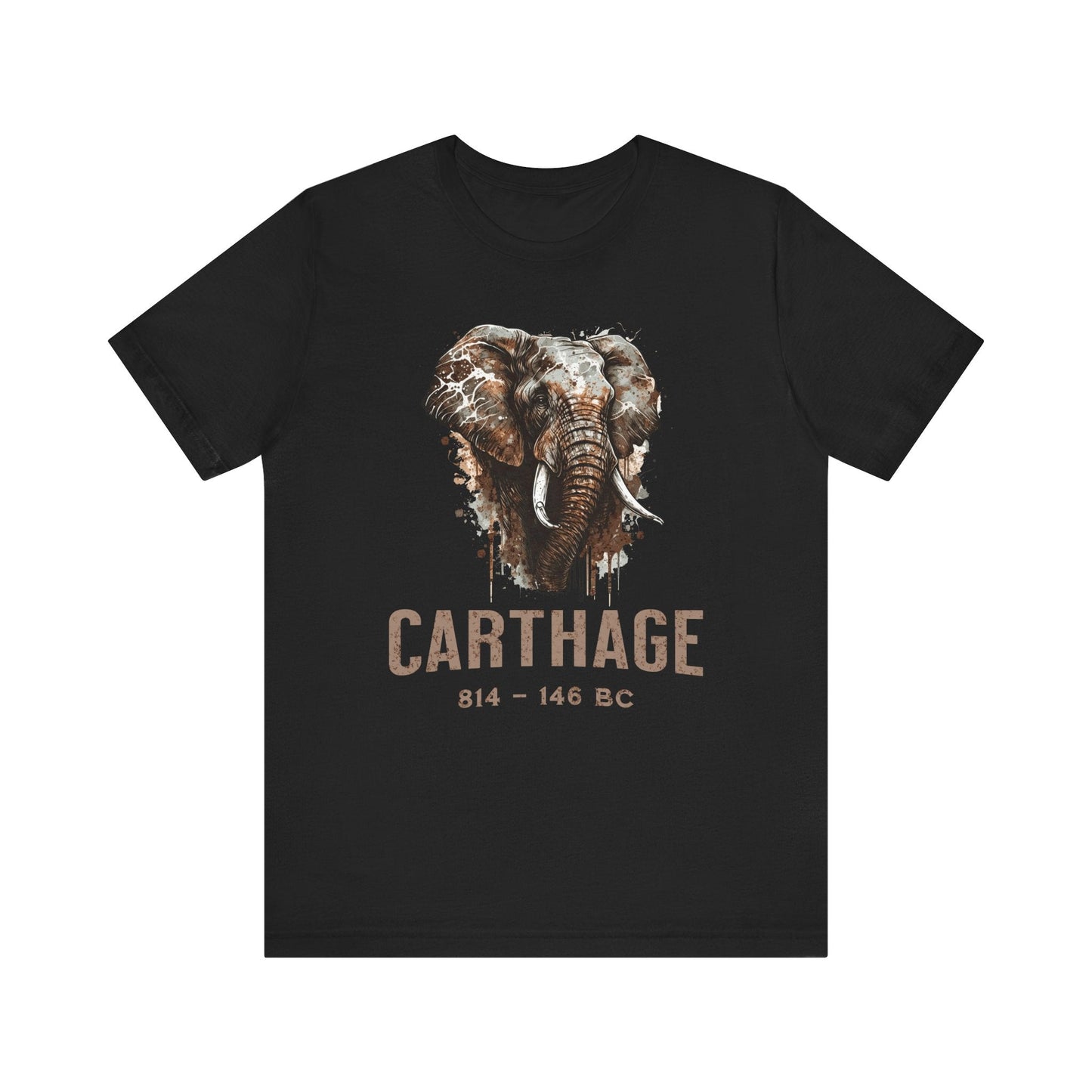 Black / S Carthage War Elephant T-Shirt