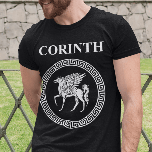 Black / S Corinth Ancient Greek City-State T-Shirt